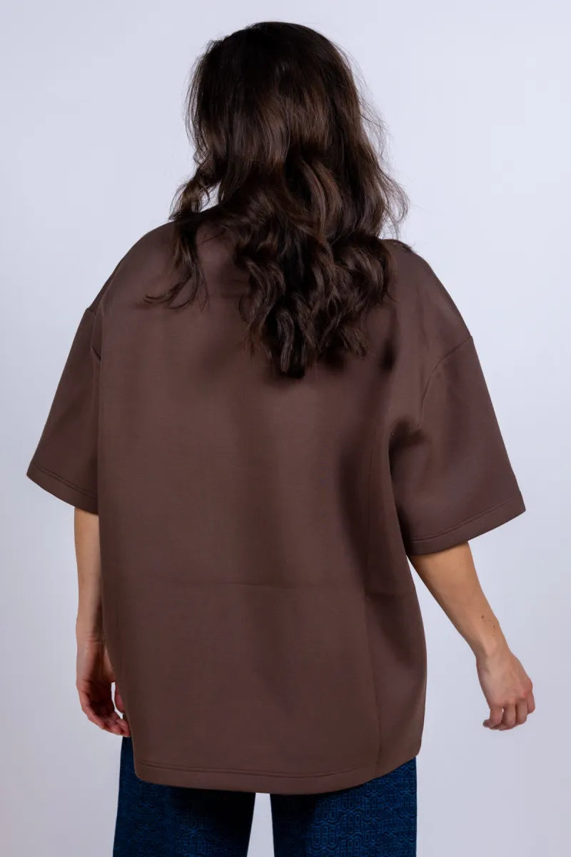 MUNTHE MUNTHE RAPLOI T-shirt met print - Bruin