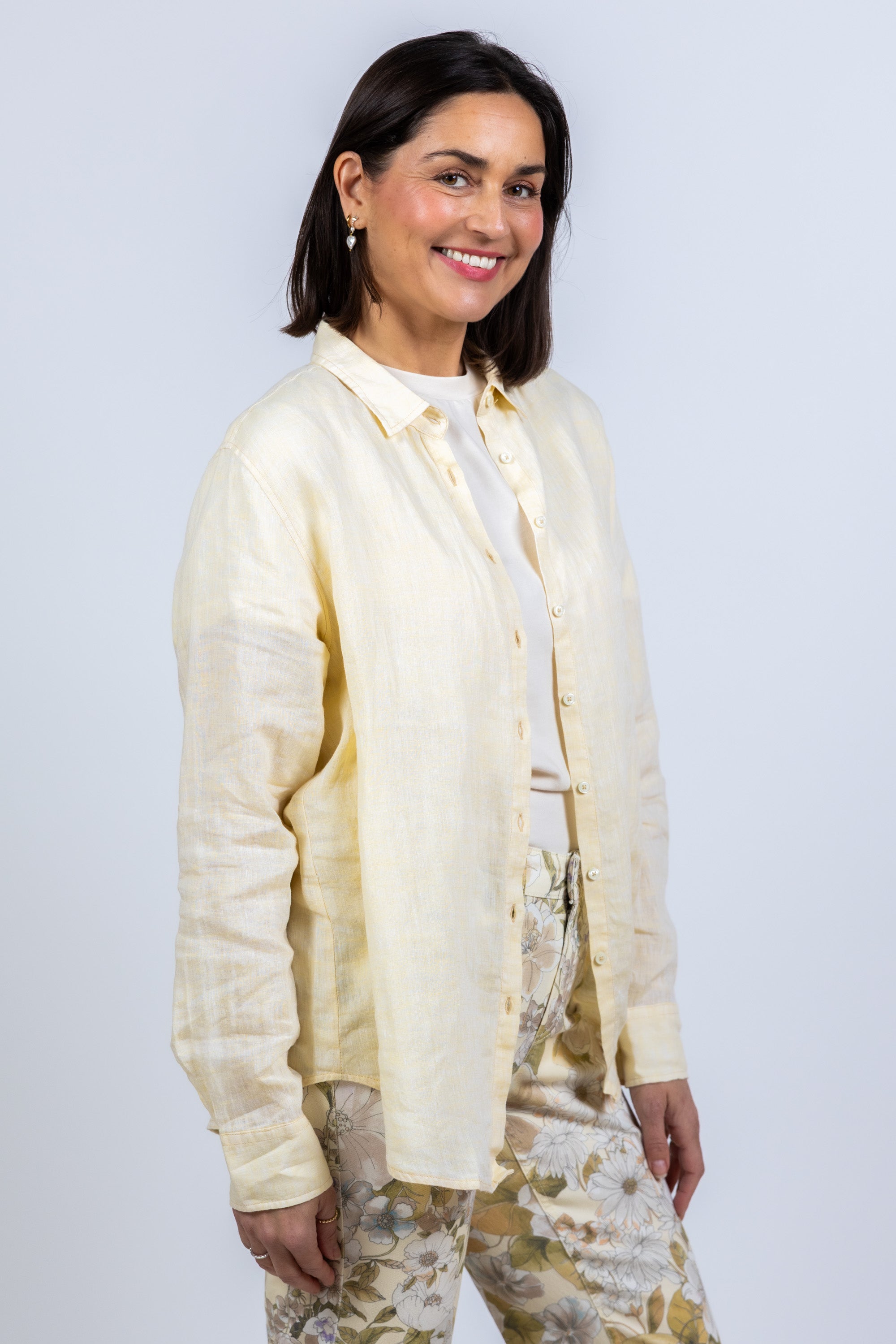 Blouse met knopen - Geel