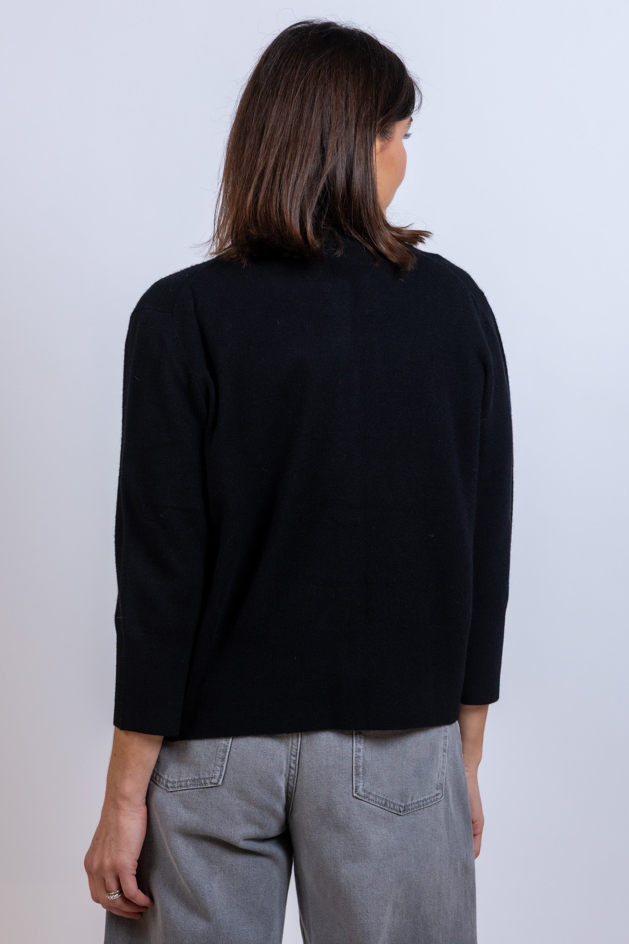 Vest met knopen - Zwart