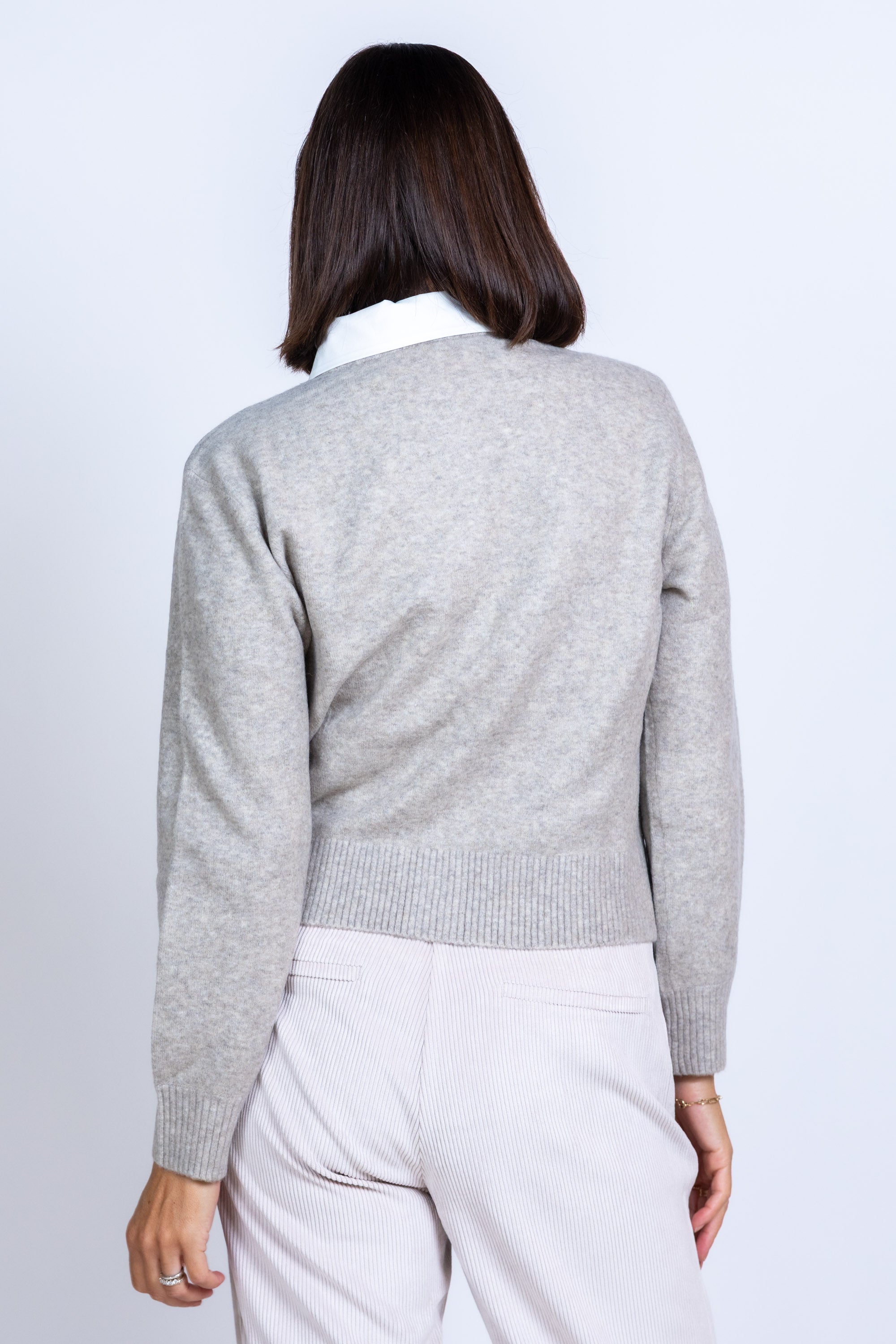 Vest met knopen - Licht taupe