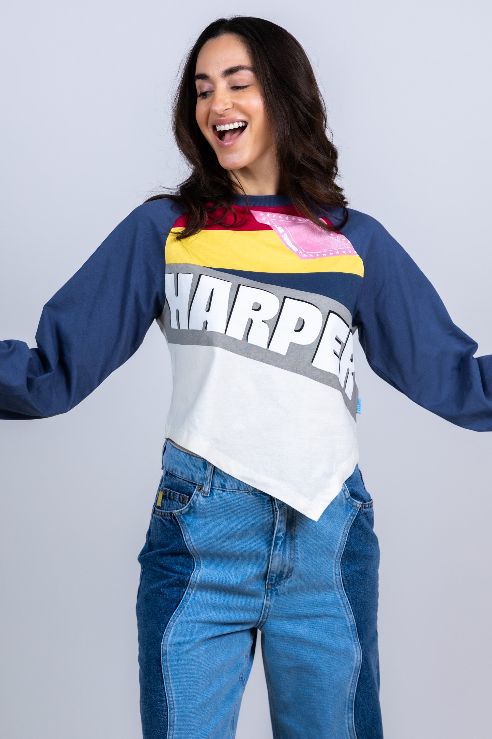 T-shirt met print - French blue