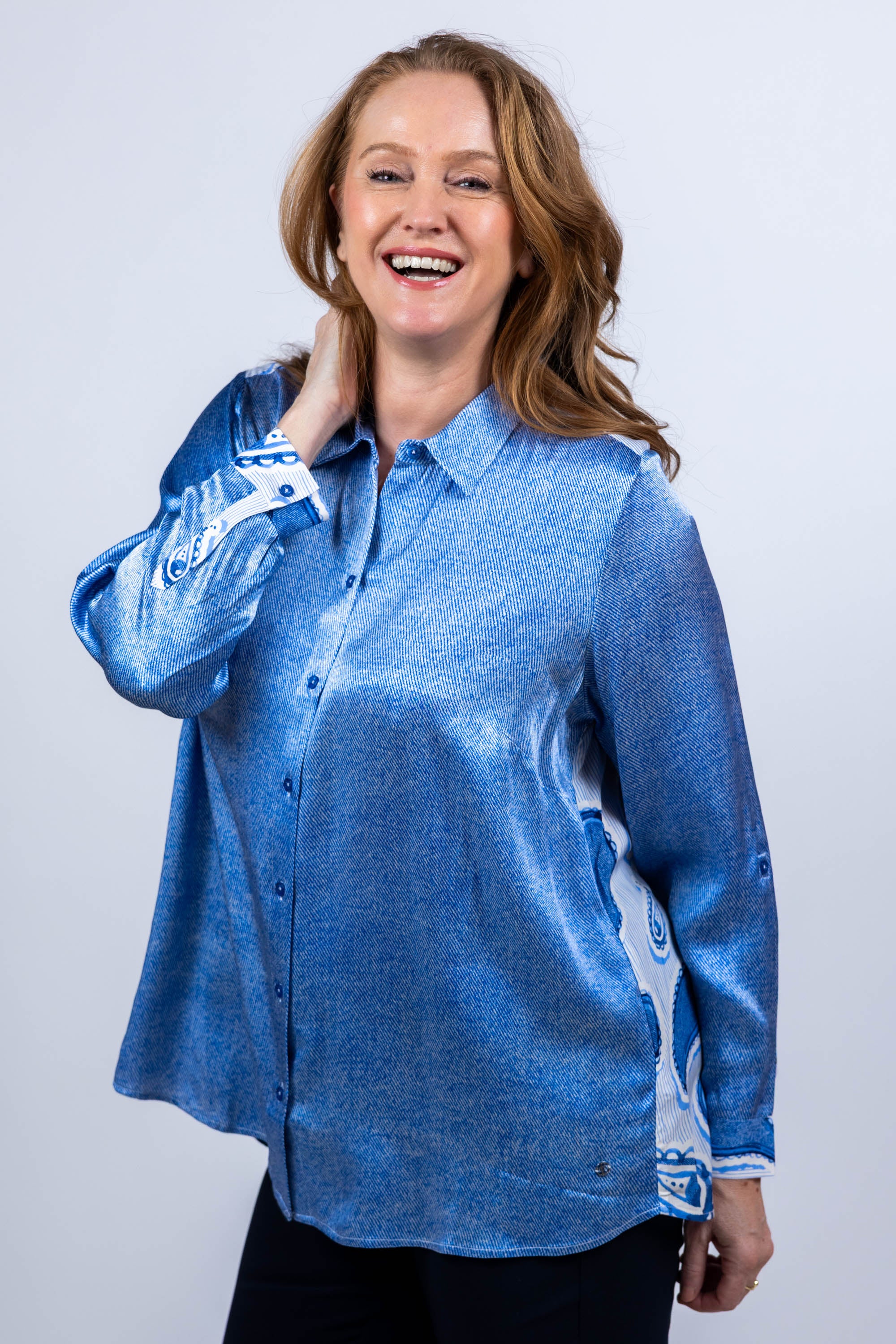 Blouse met print - Inkt