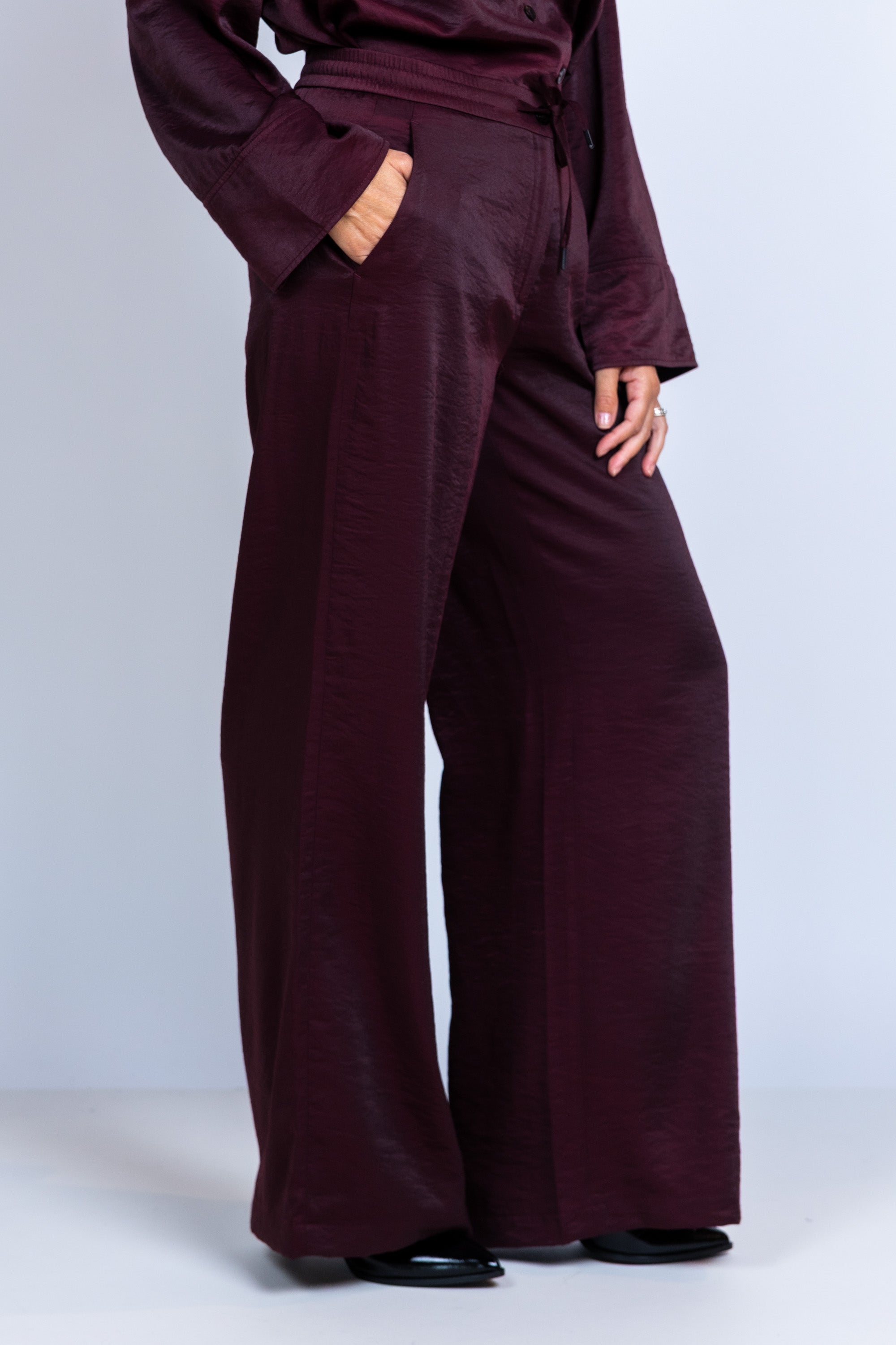 Wijde broek - Burgundy