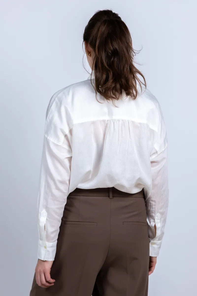 0039 ITALY 0039 ITALY SANDY 210801 Blouse met kraag - Wit