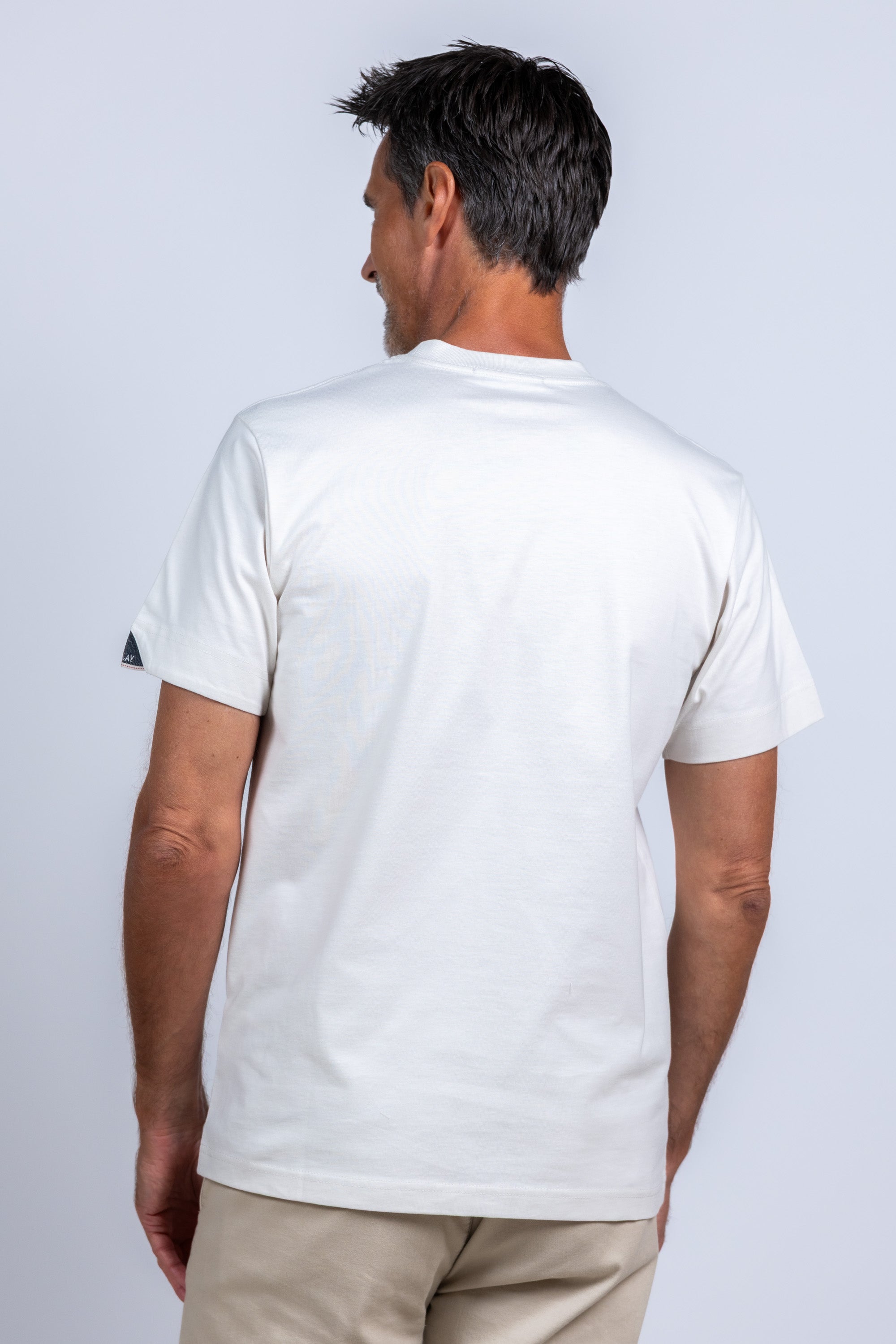 T-shirt met ronde hals - Ecru