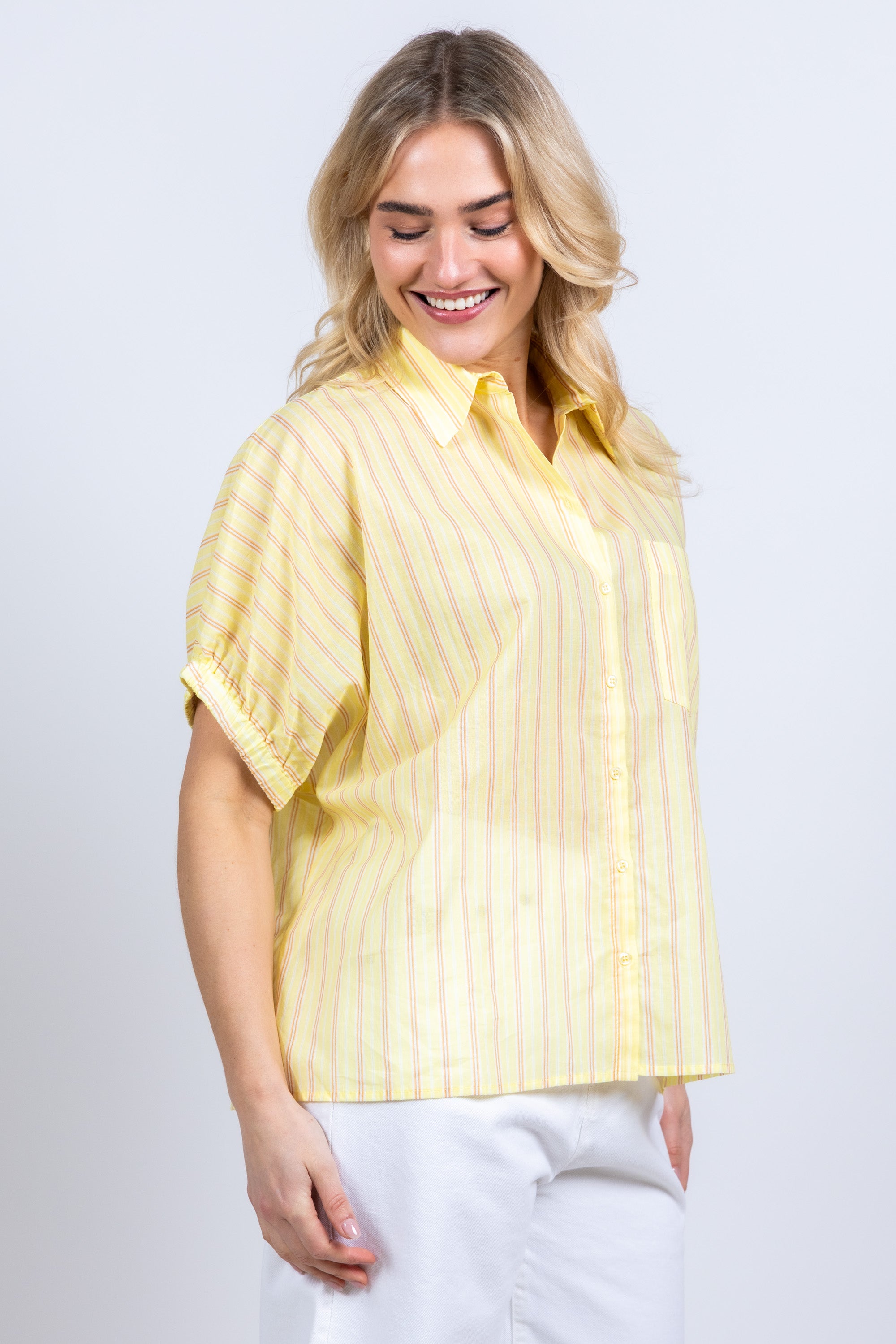 Blouse met strepen - Geel