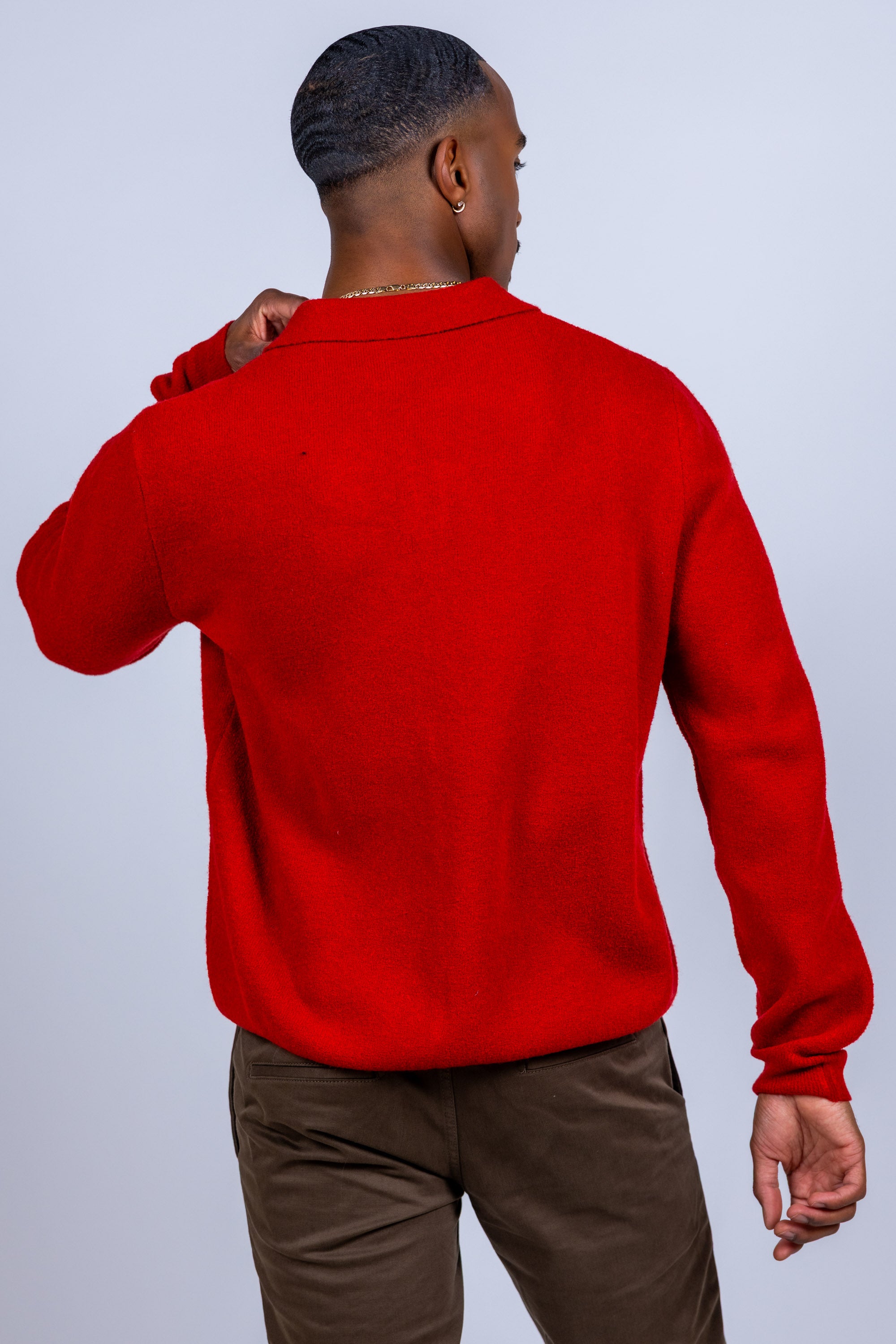 Trui met kraag - Rood