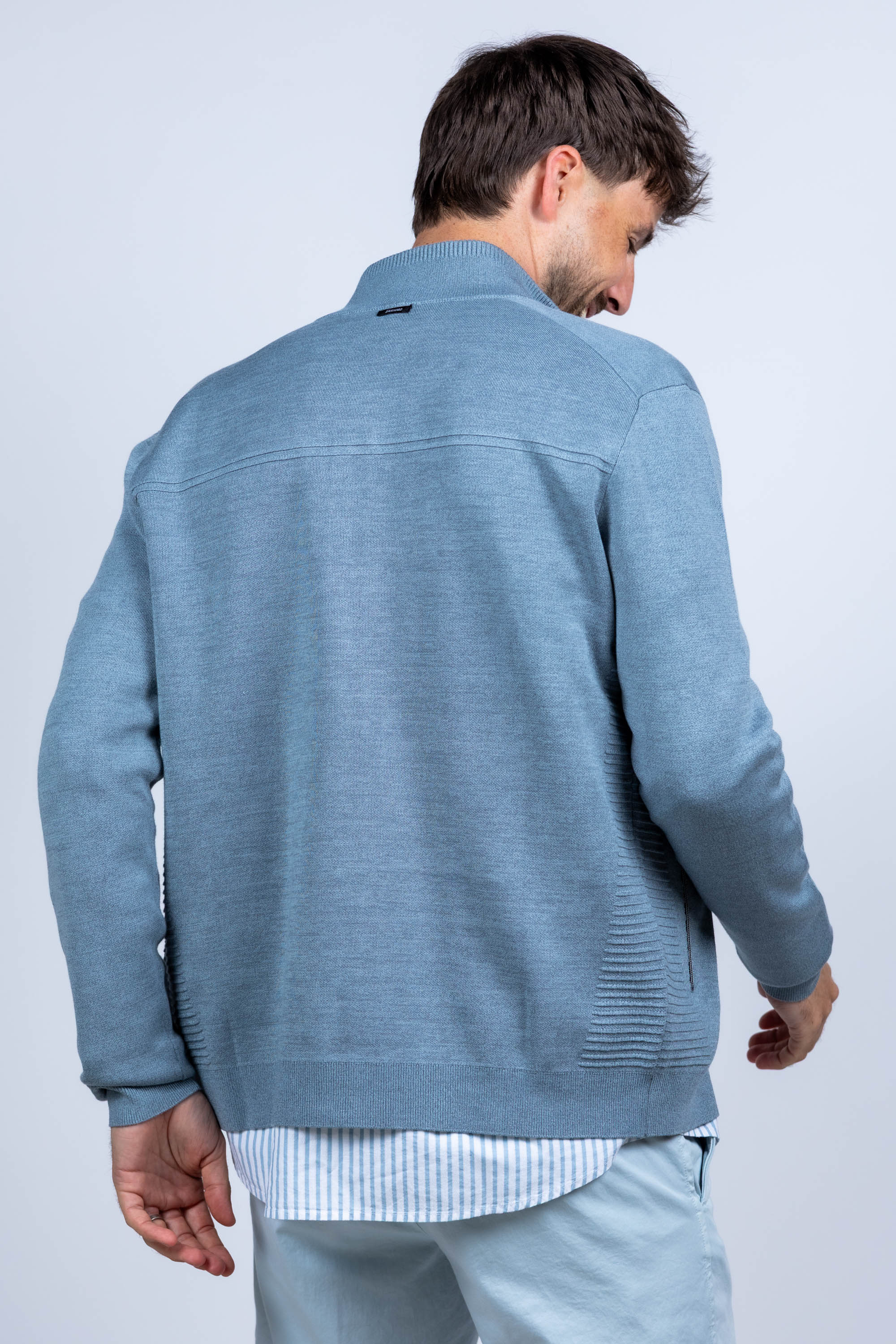 Vest met rits - Grijs/groen