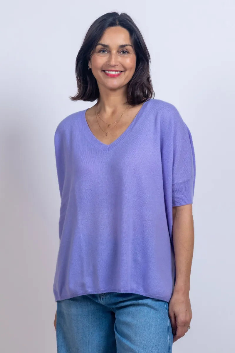 ABSOLUT CASHMERE ABSOLUT CASHMERE KATE ABSOLUT CASHMERE KATE Trui met V-hals - Lila/lavendel