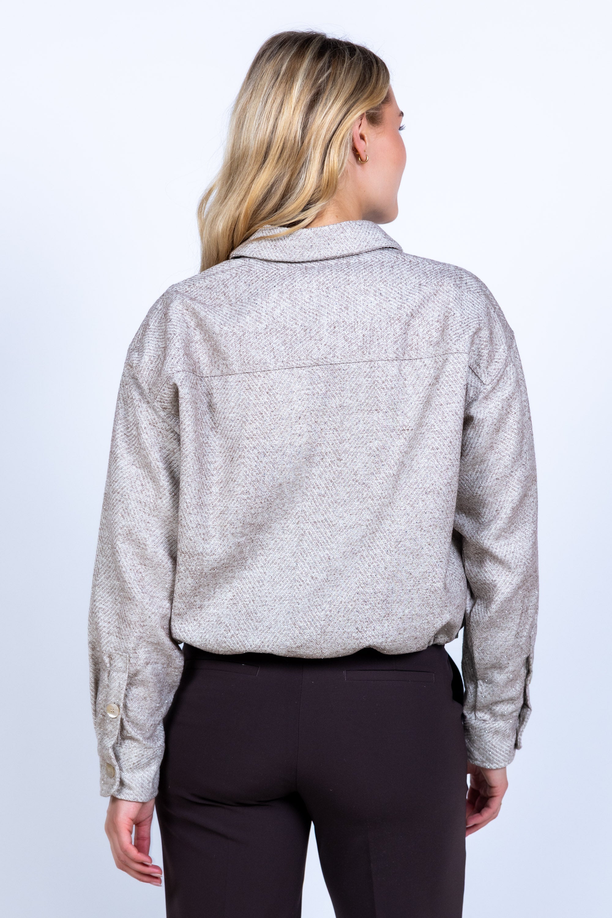 Blouse met knopen - Beige