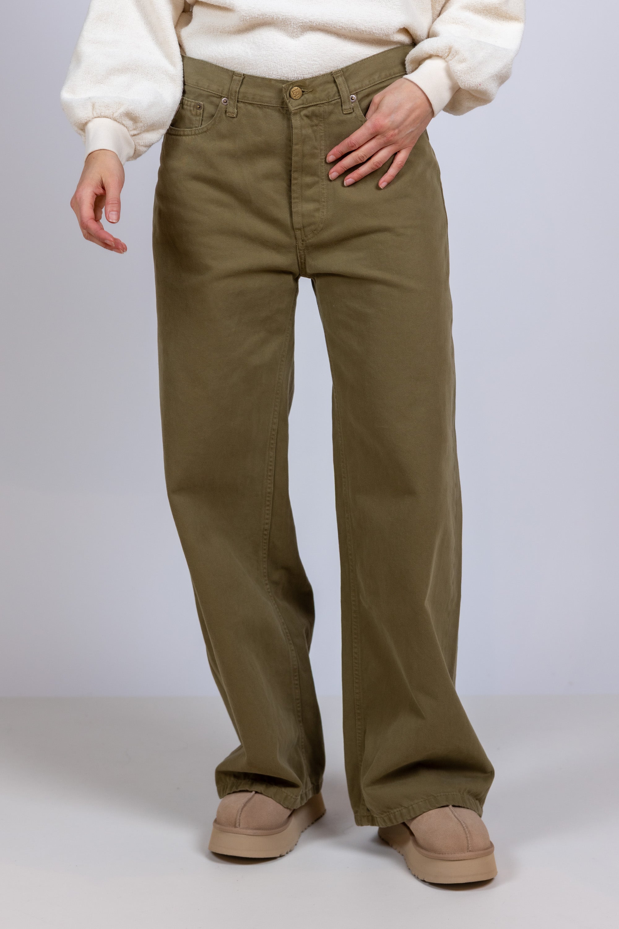 Wijde broek - Olijfgroen