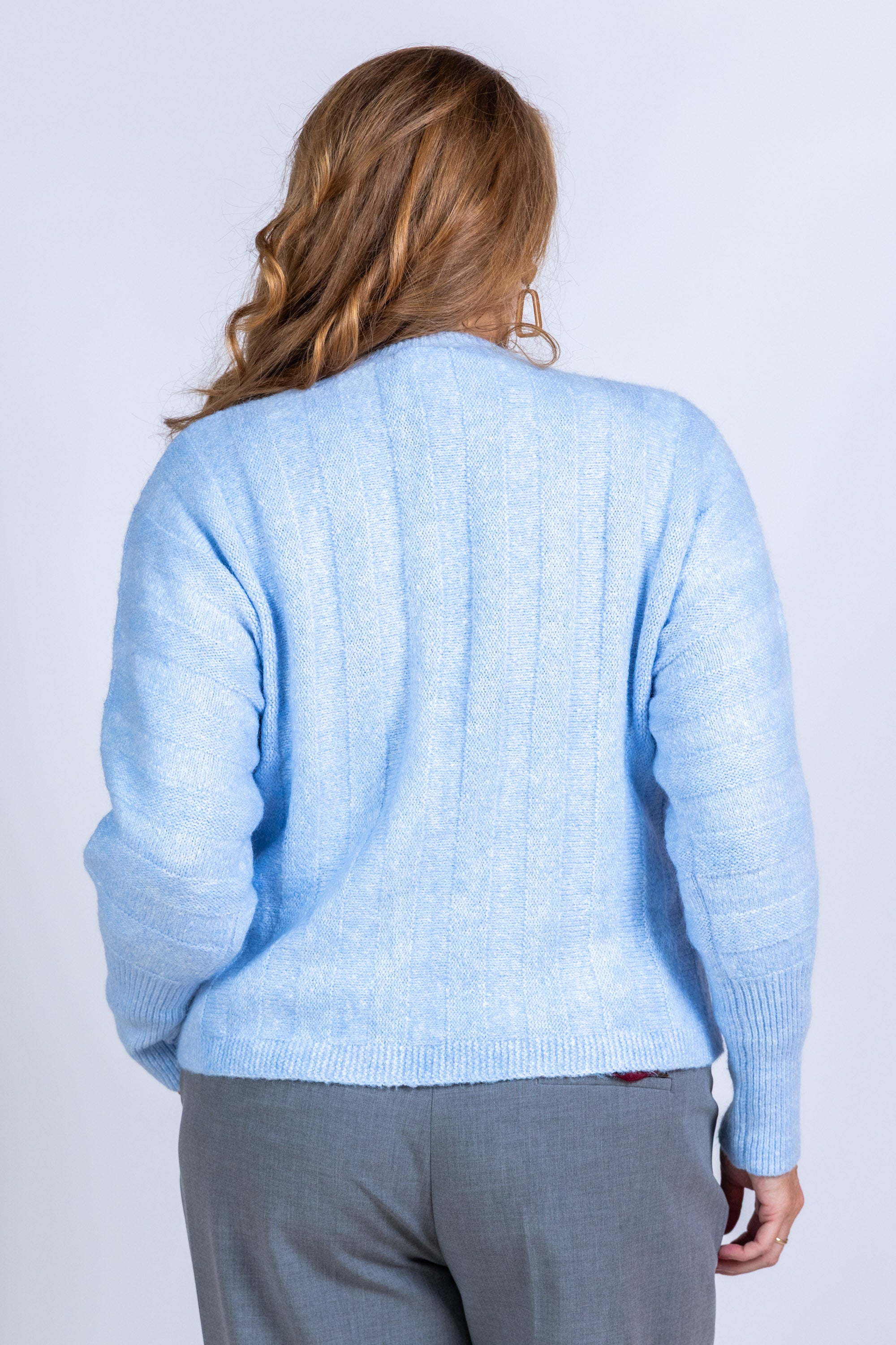 Trui met structuur - Bleu