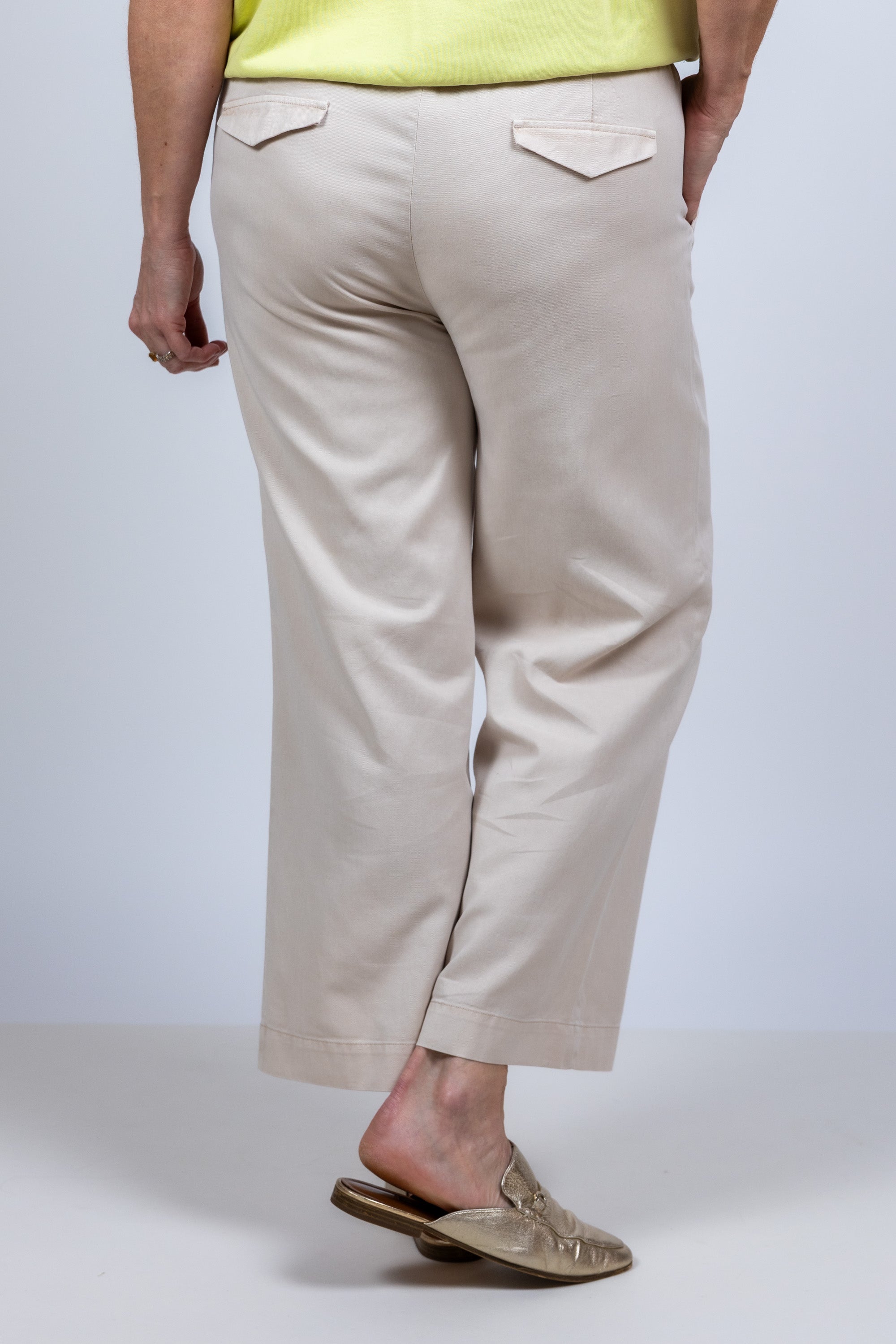 Wijde broek - Beige