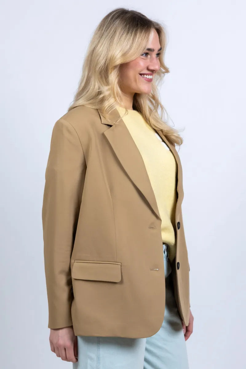 YAYA YAYA 01-501081-602 Blazer met knopen - Safaribeige