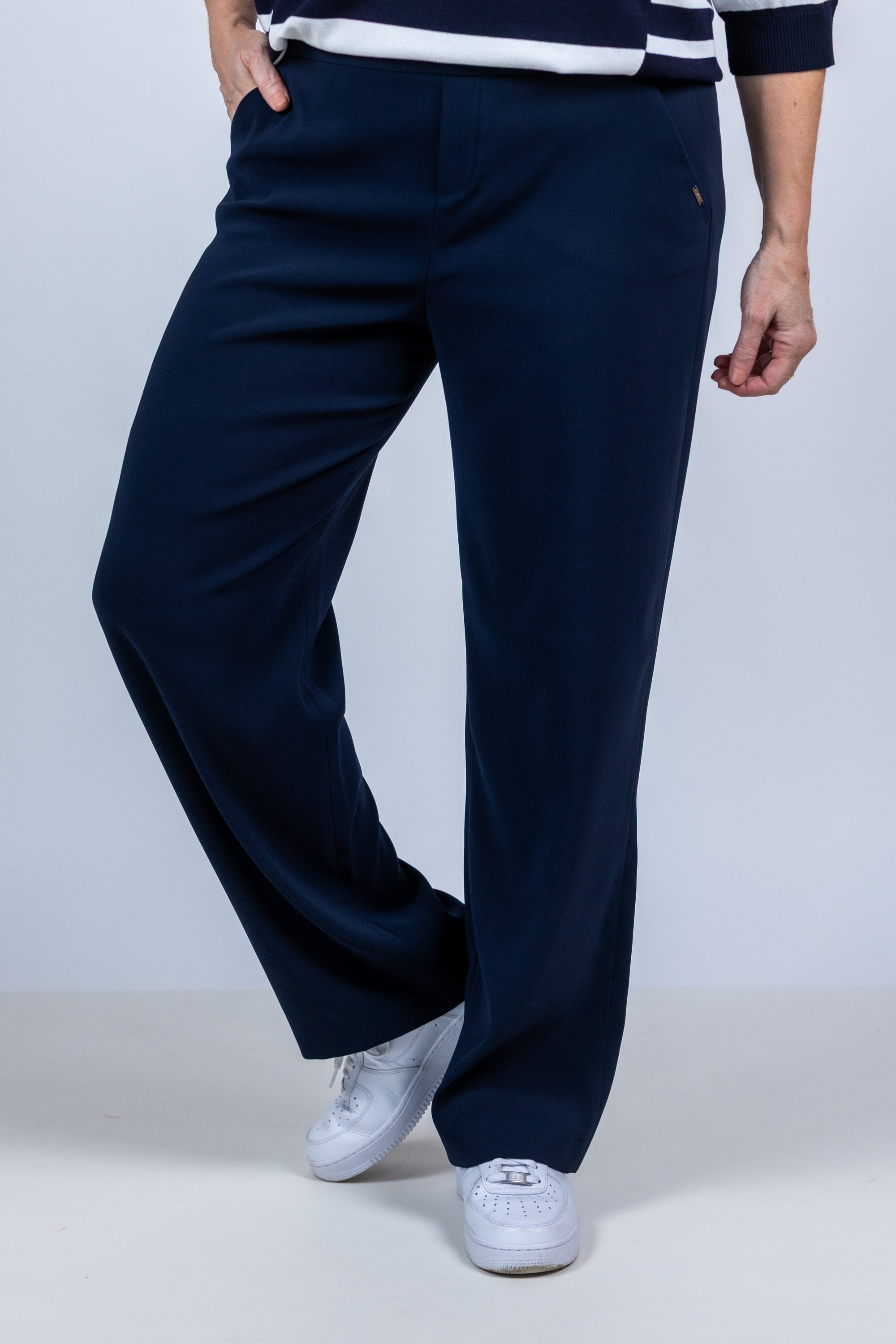 Broek met rechte pijpen - Marine