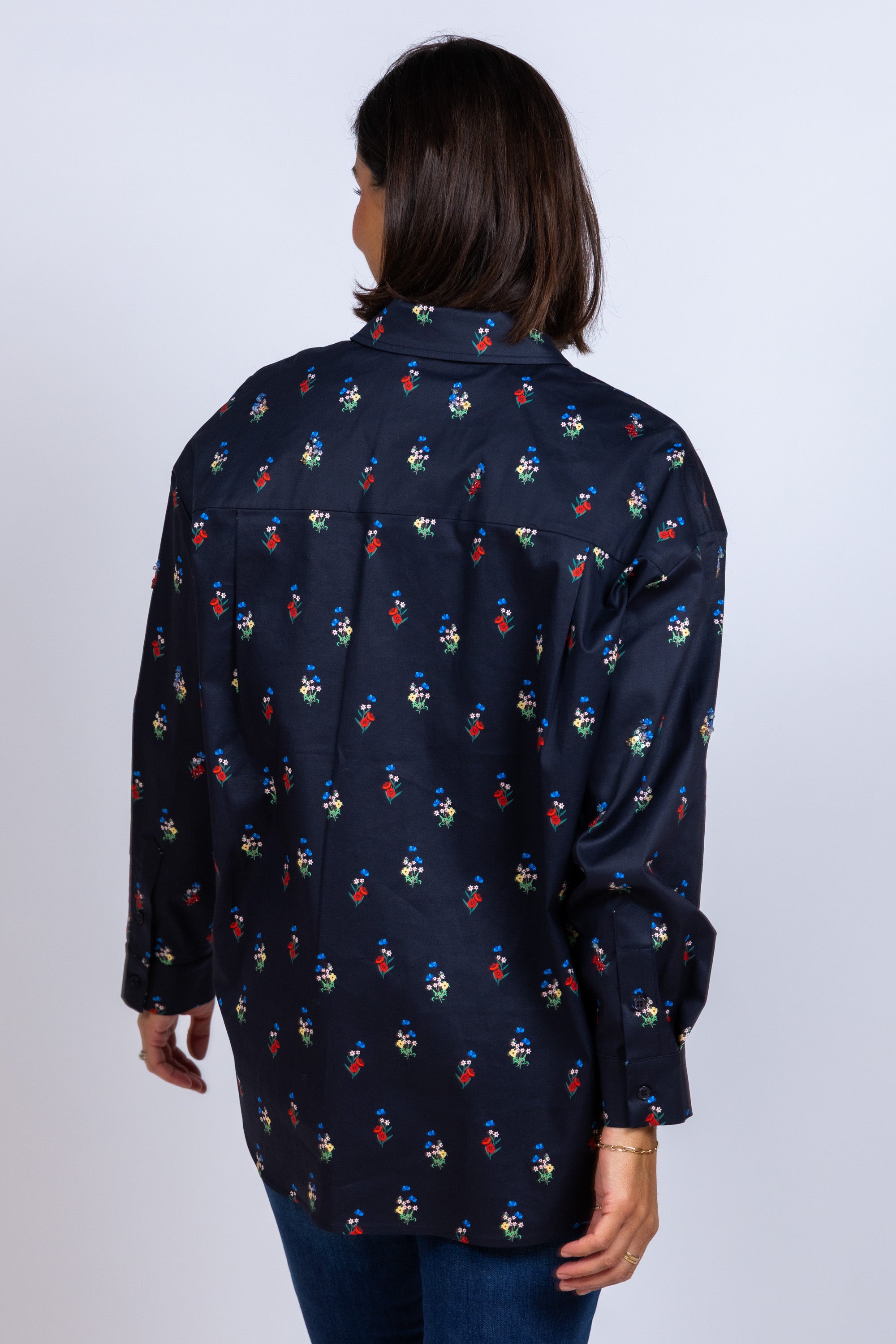 Blouse met print - Marine
