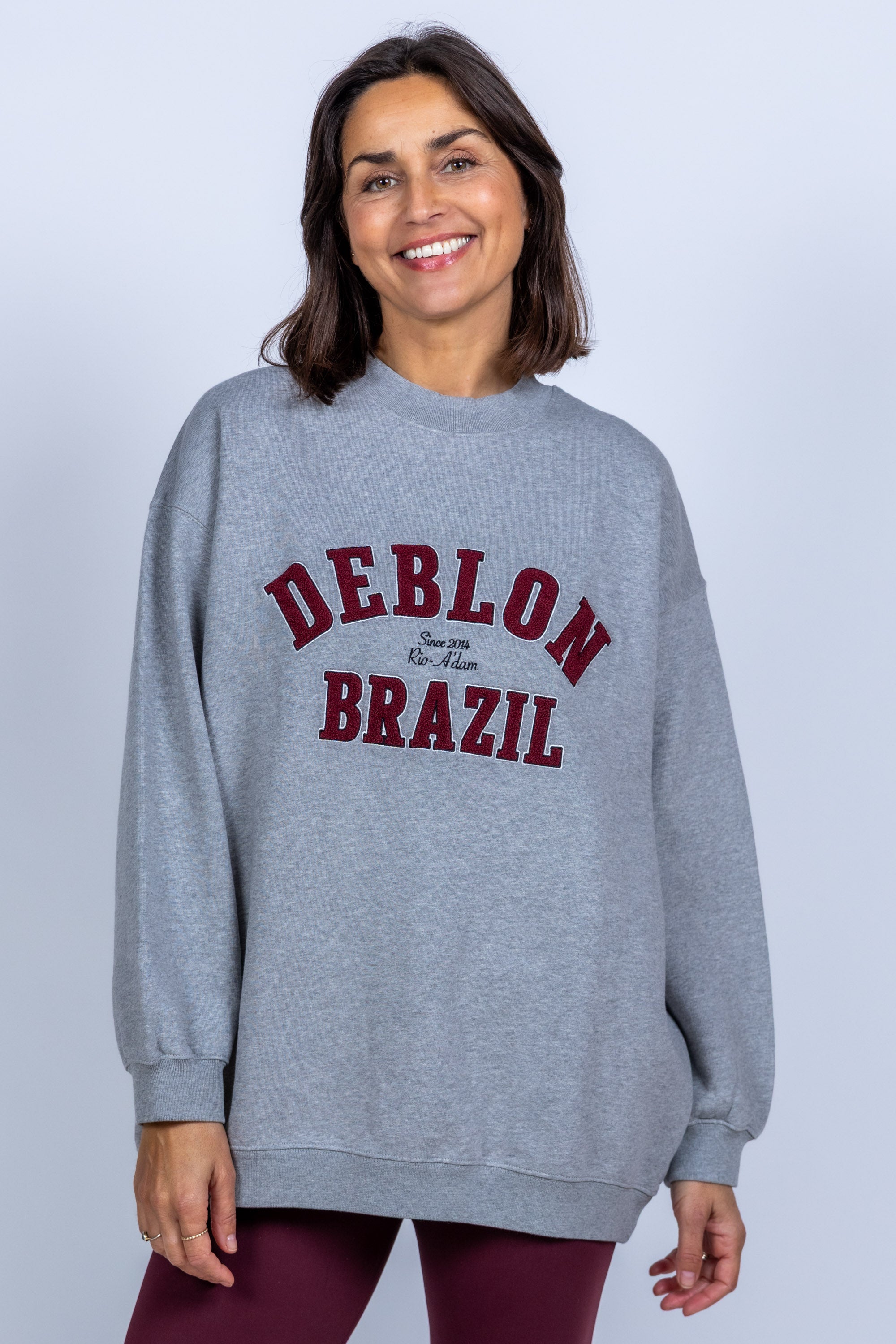 Sweater met tekst - Lichtgrijs