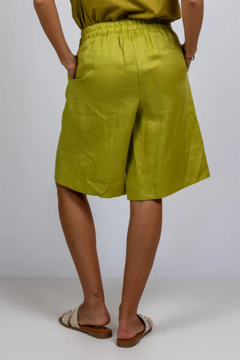 MILLA MILLA 1021079 Bermuda met elastische taille - Appelgroen