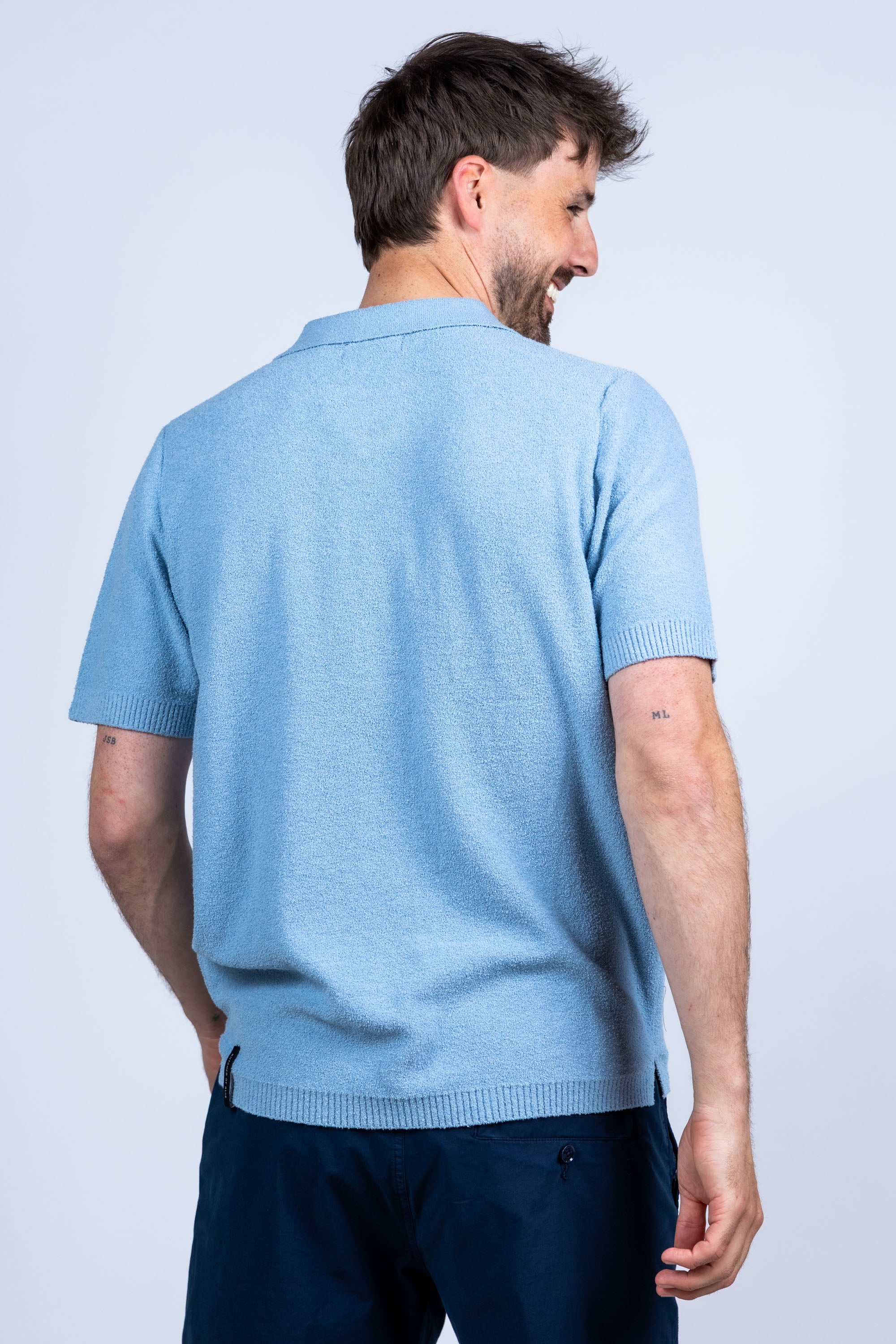 Polo met korte mouwen - Bleu