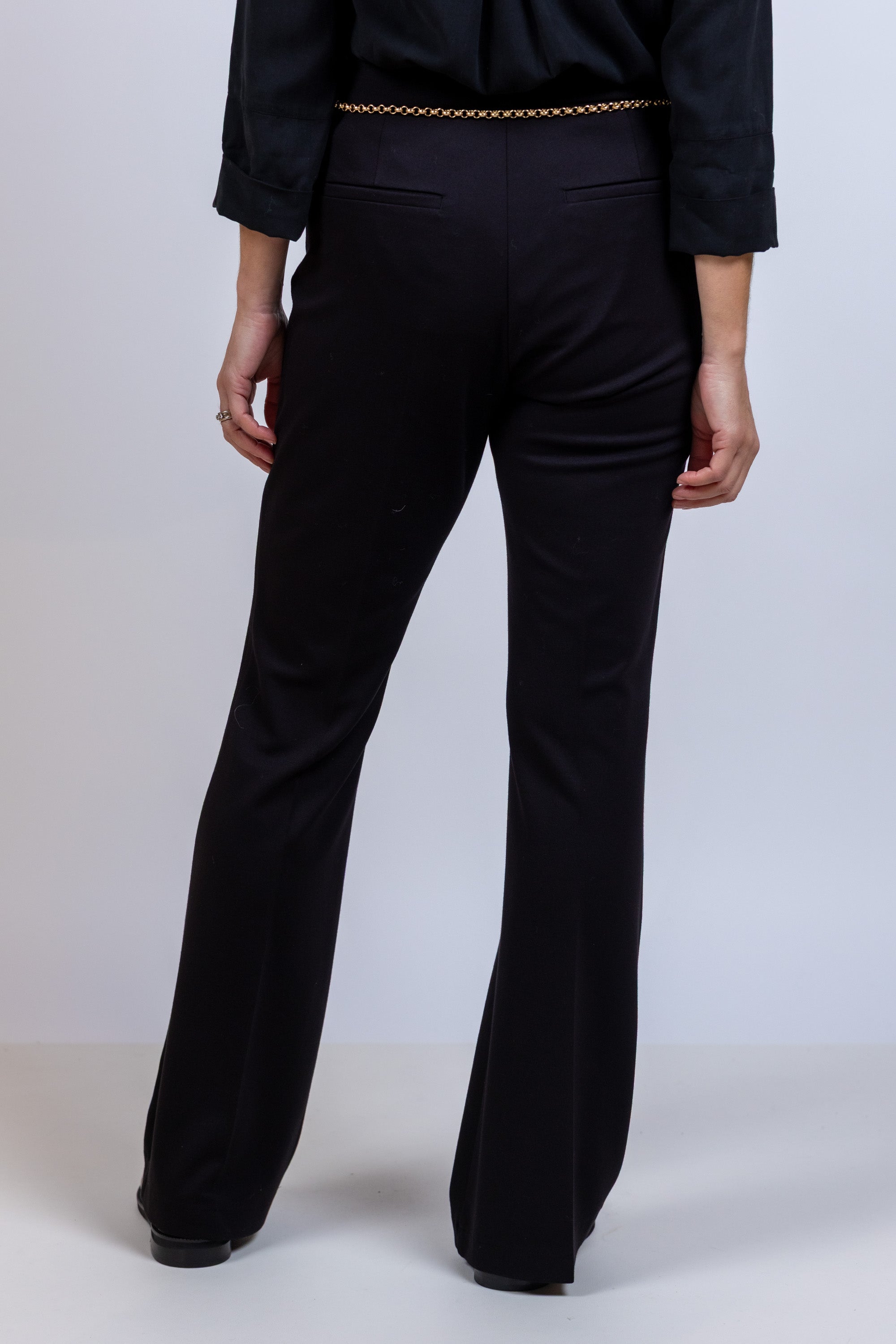 Broek met rechte pijpen - Zwart