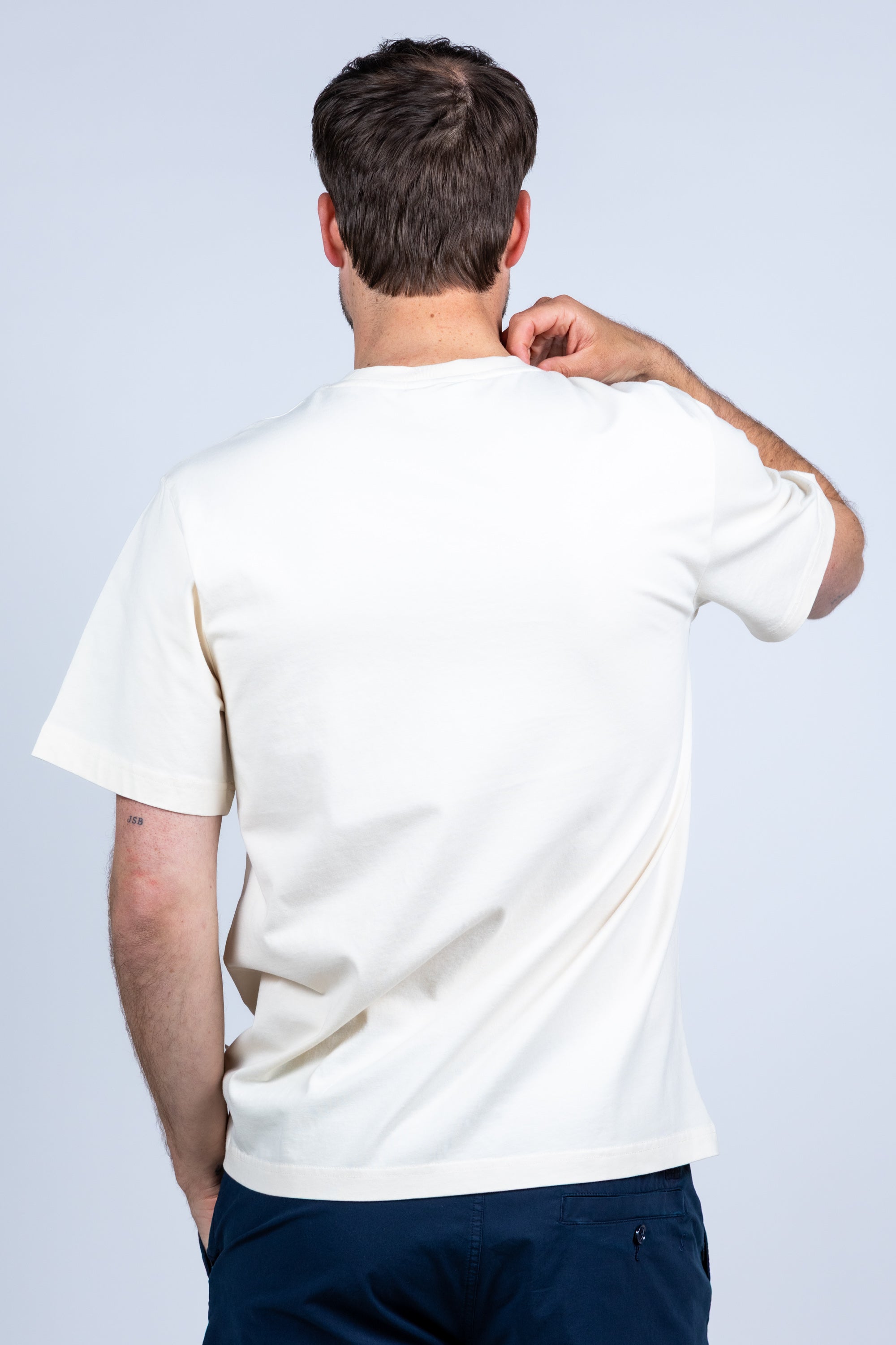 T-shirt met borduring - Ecru