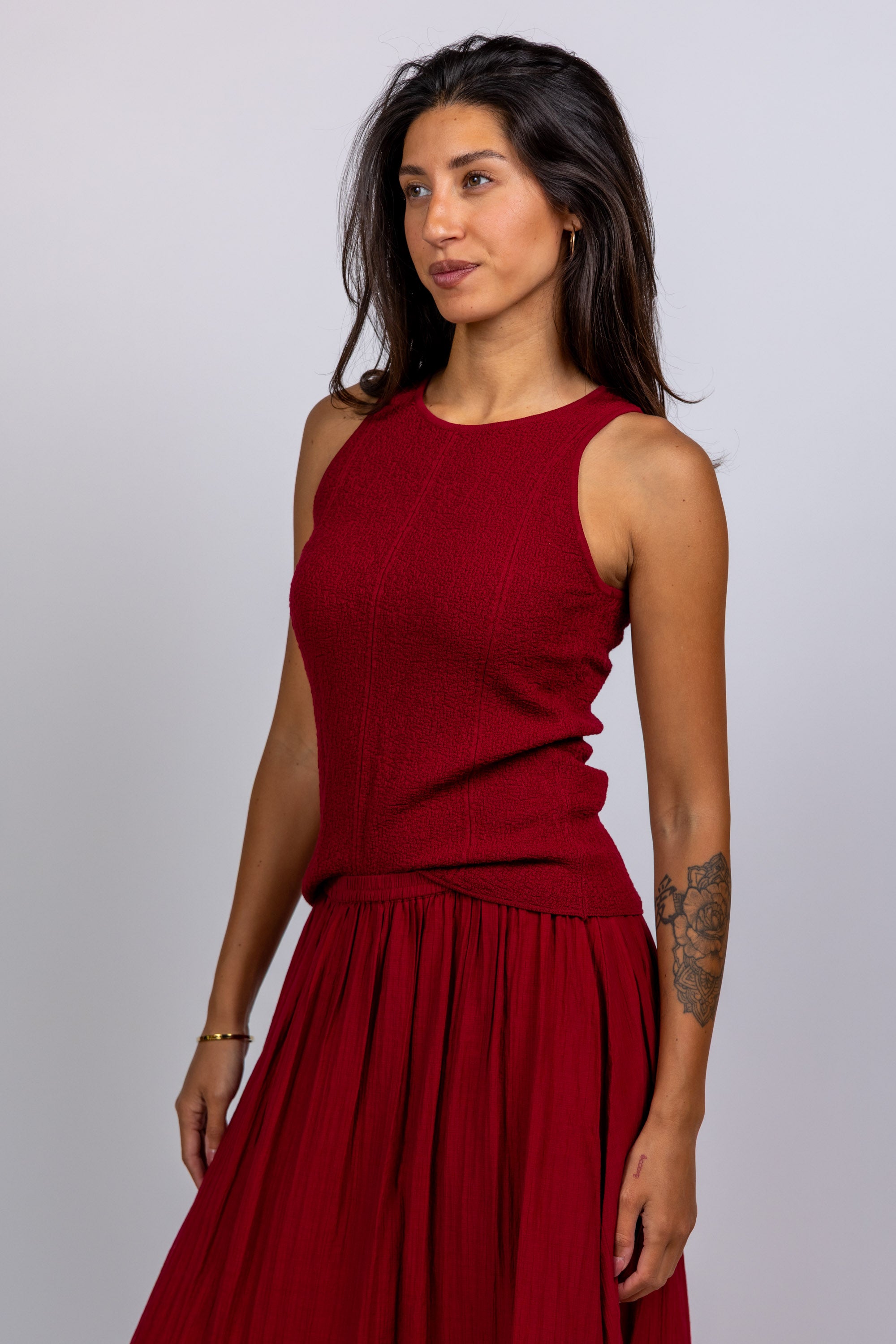 Top - Donkerbordeaux