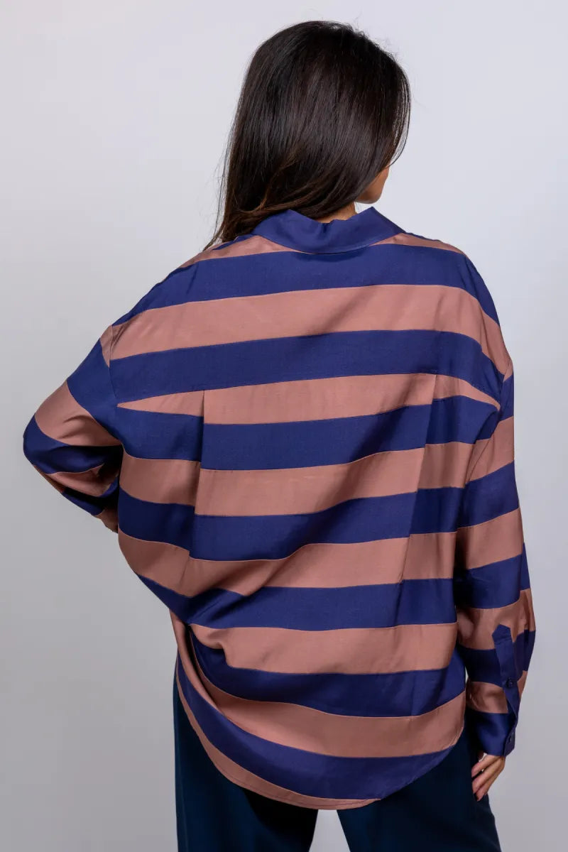ESSENTIEL ANTWERP ESSENTIEL ANTWERP JAIM Blouse met strepen - Marine