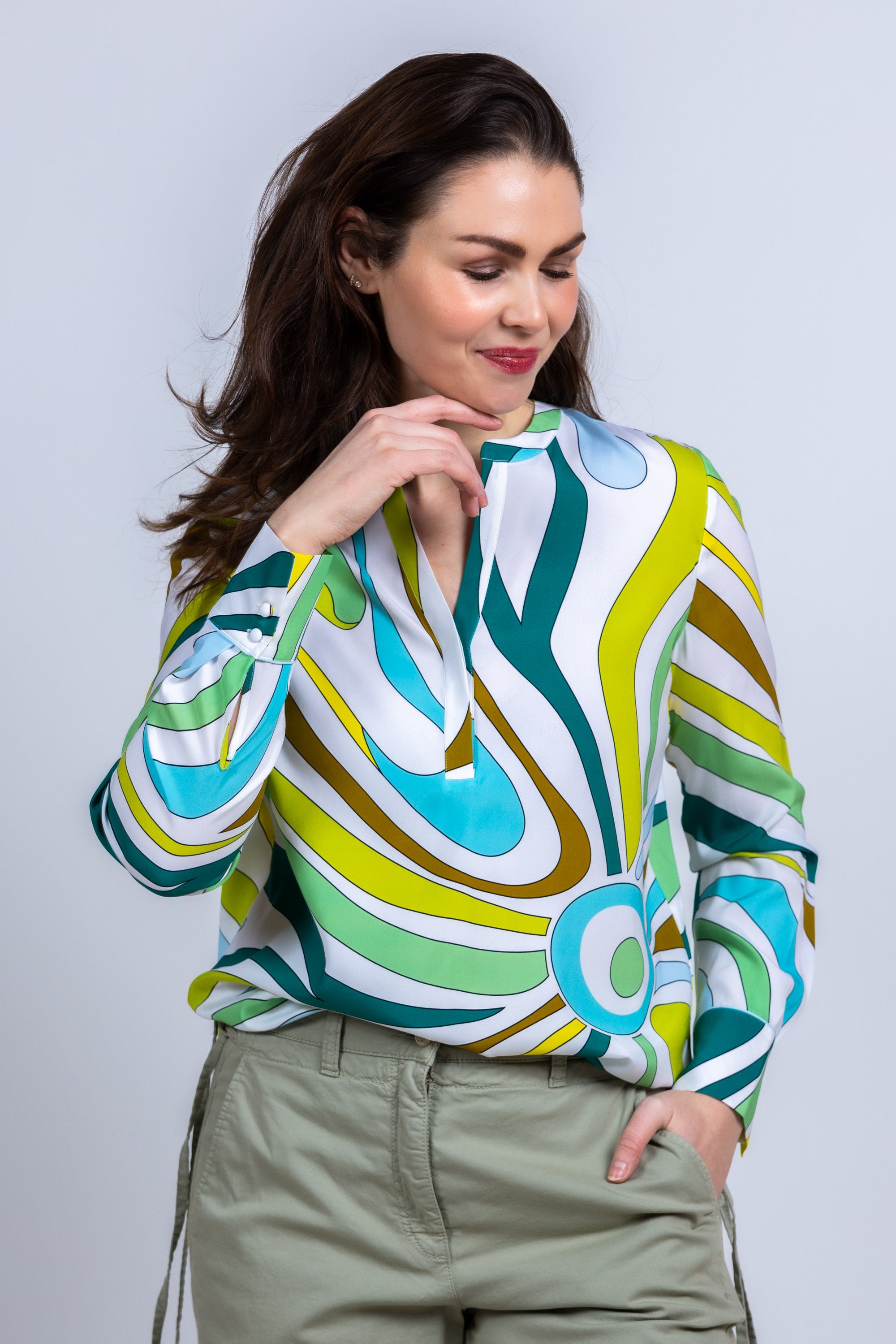 Blouse met print - Lime