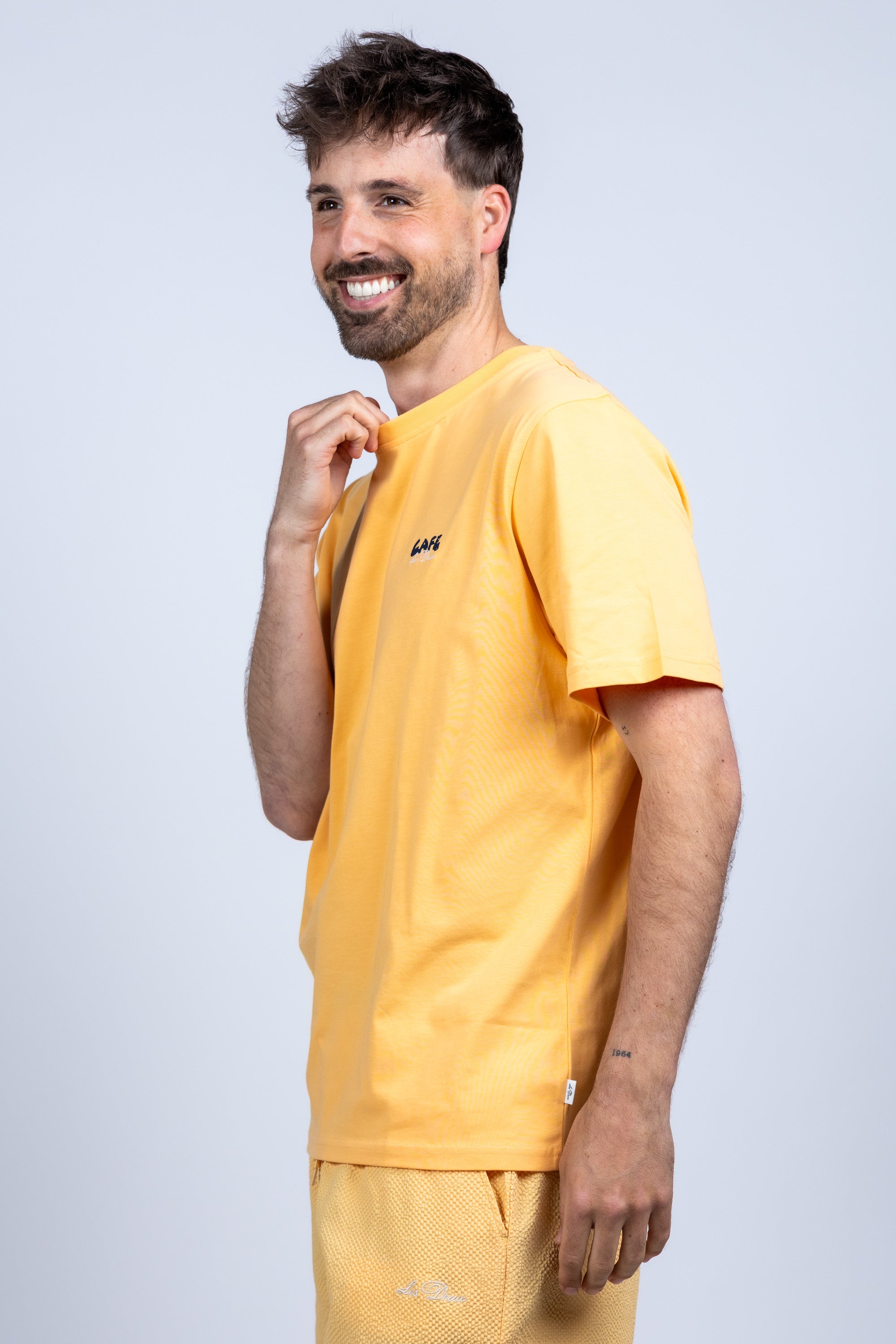 T-shirt met print - Pasteloranje