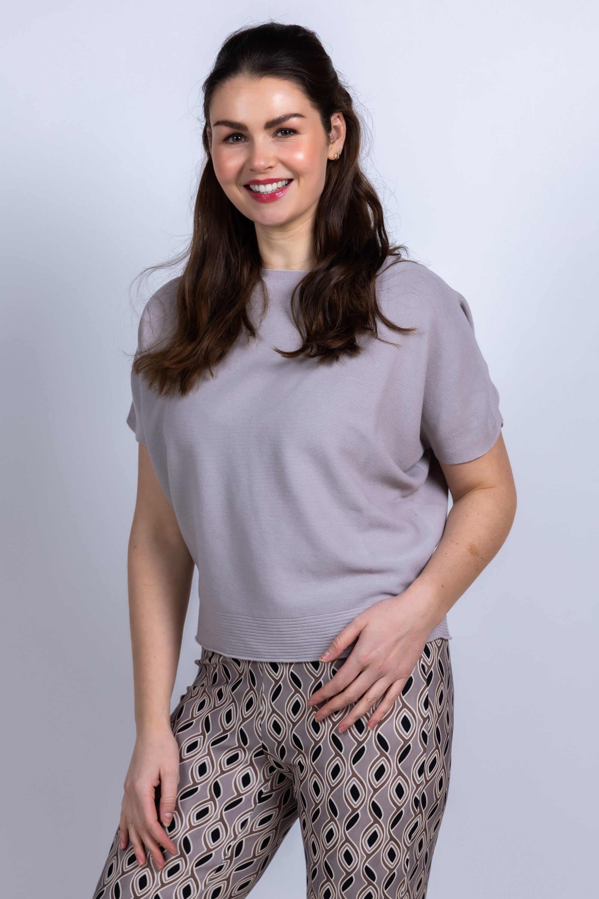 Truitje met korte mouwen - Taupe