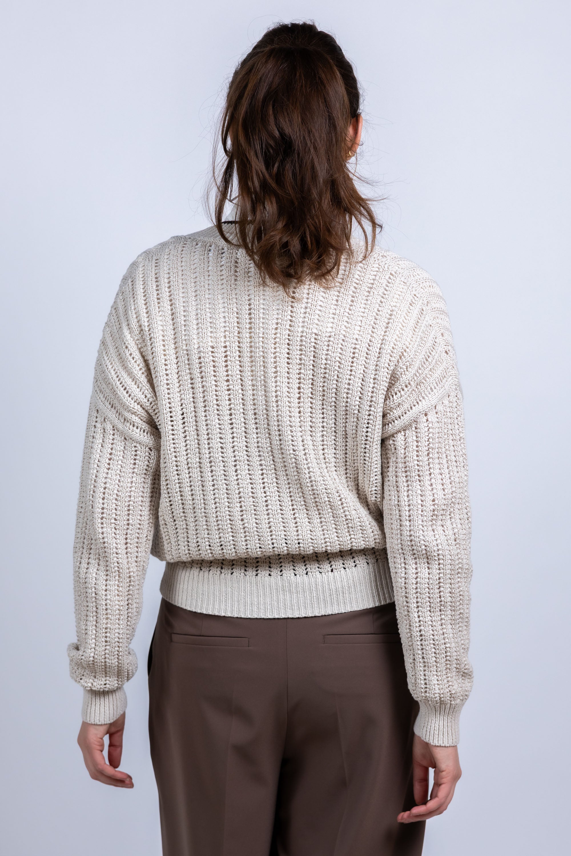 Vest met knopen - Zand