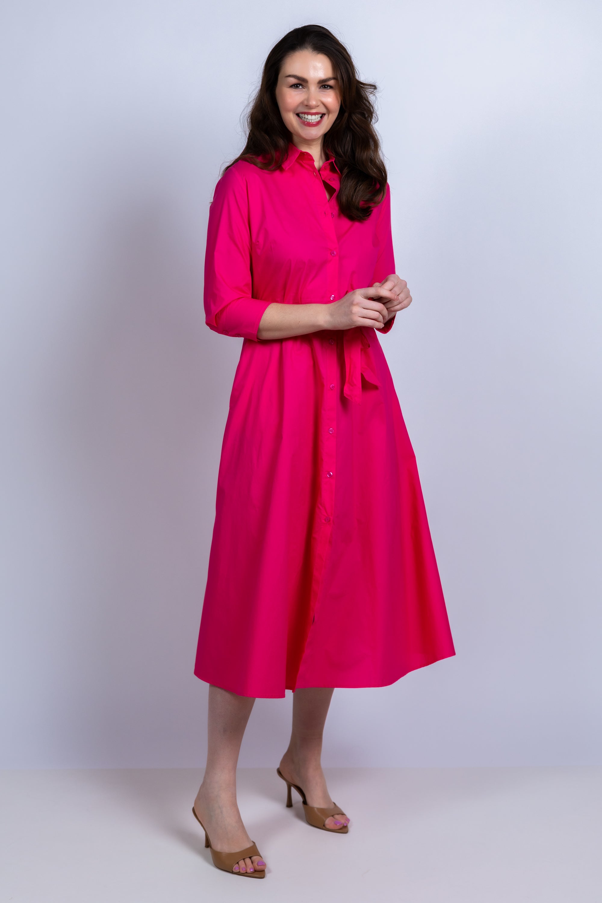 Jurk met knopen - Pink/cyclaam