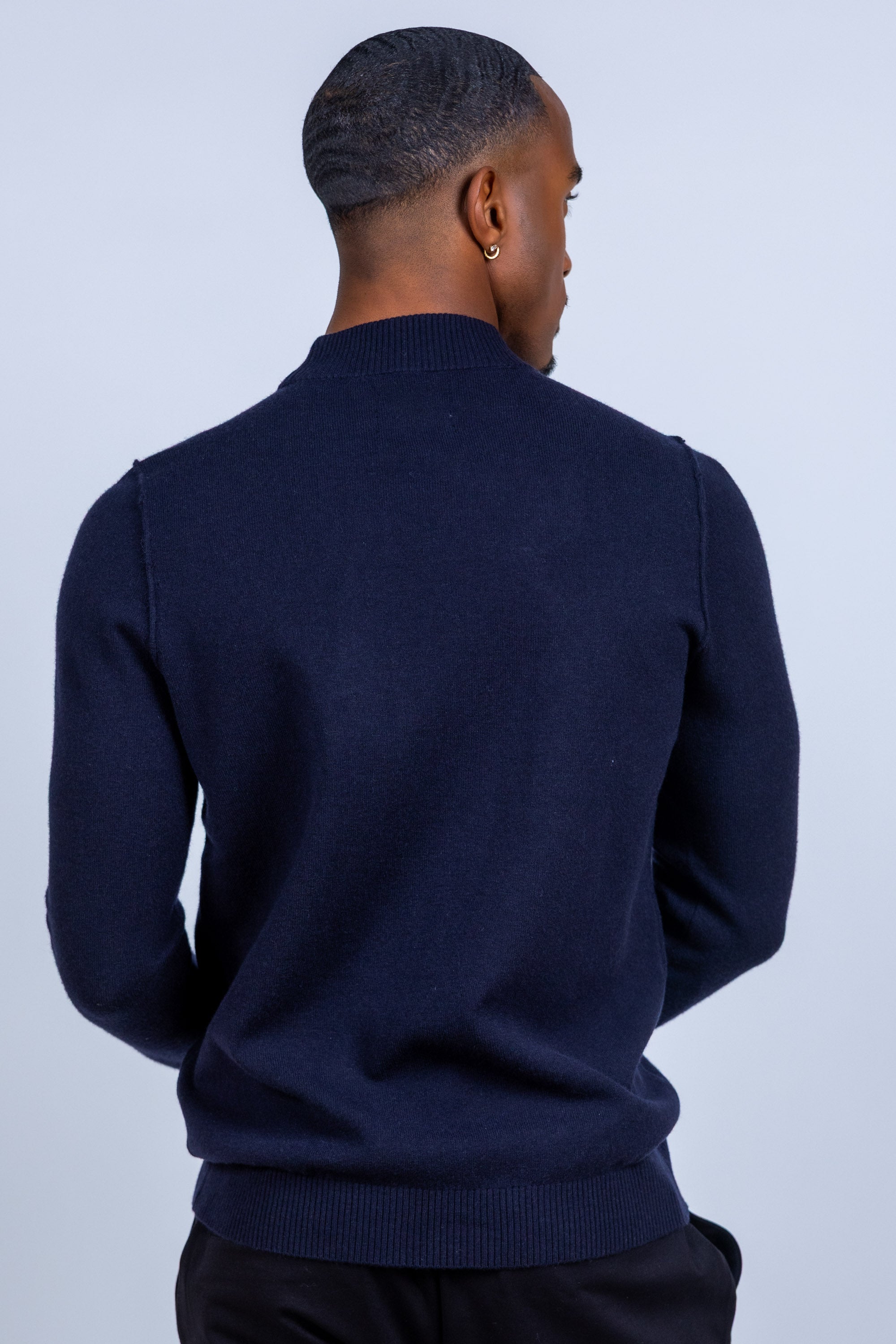 Trui met hoge hals - Marine
