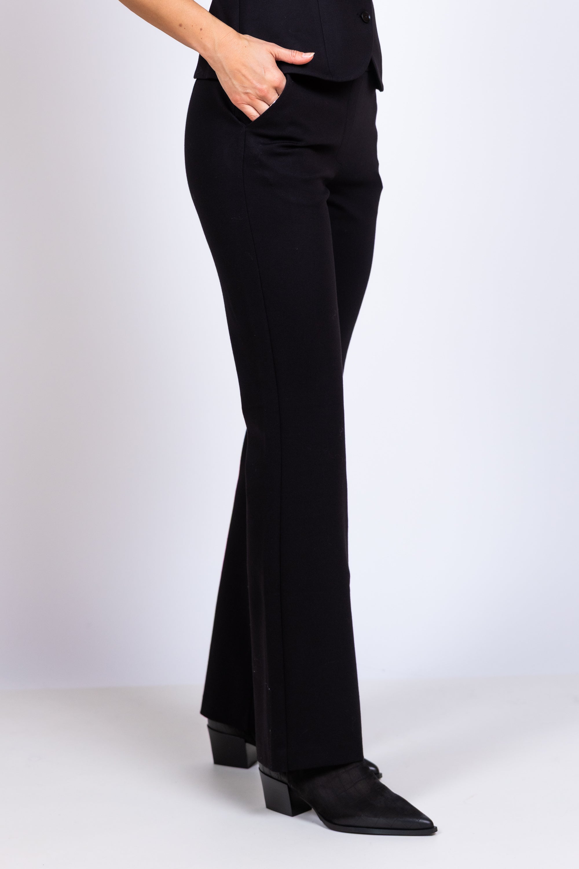 Broek met rechte pijpen - Zwart