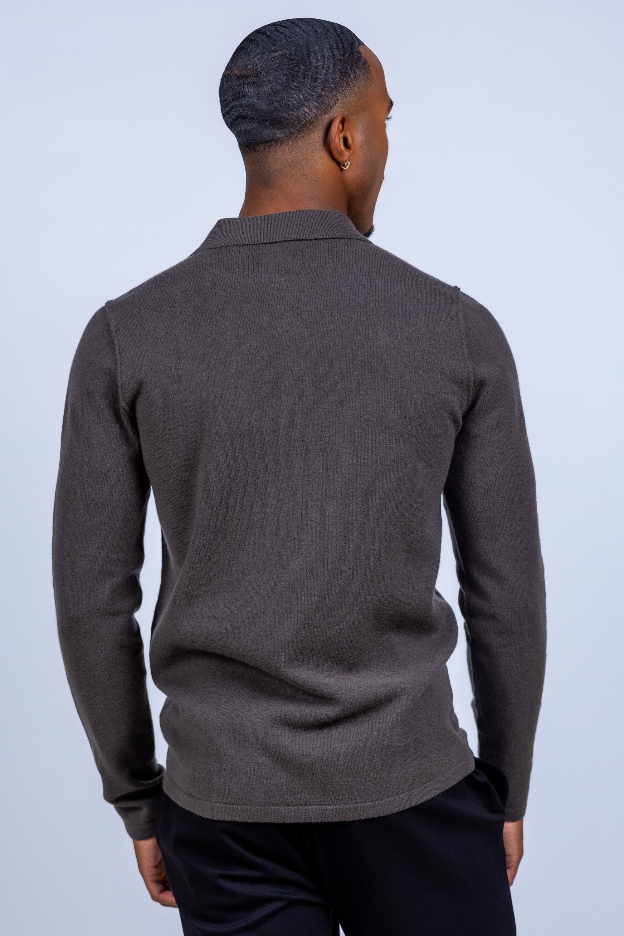 Poloshirt met knopen - Bronsbruin