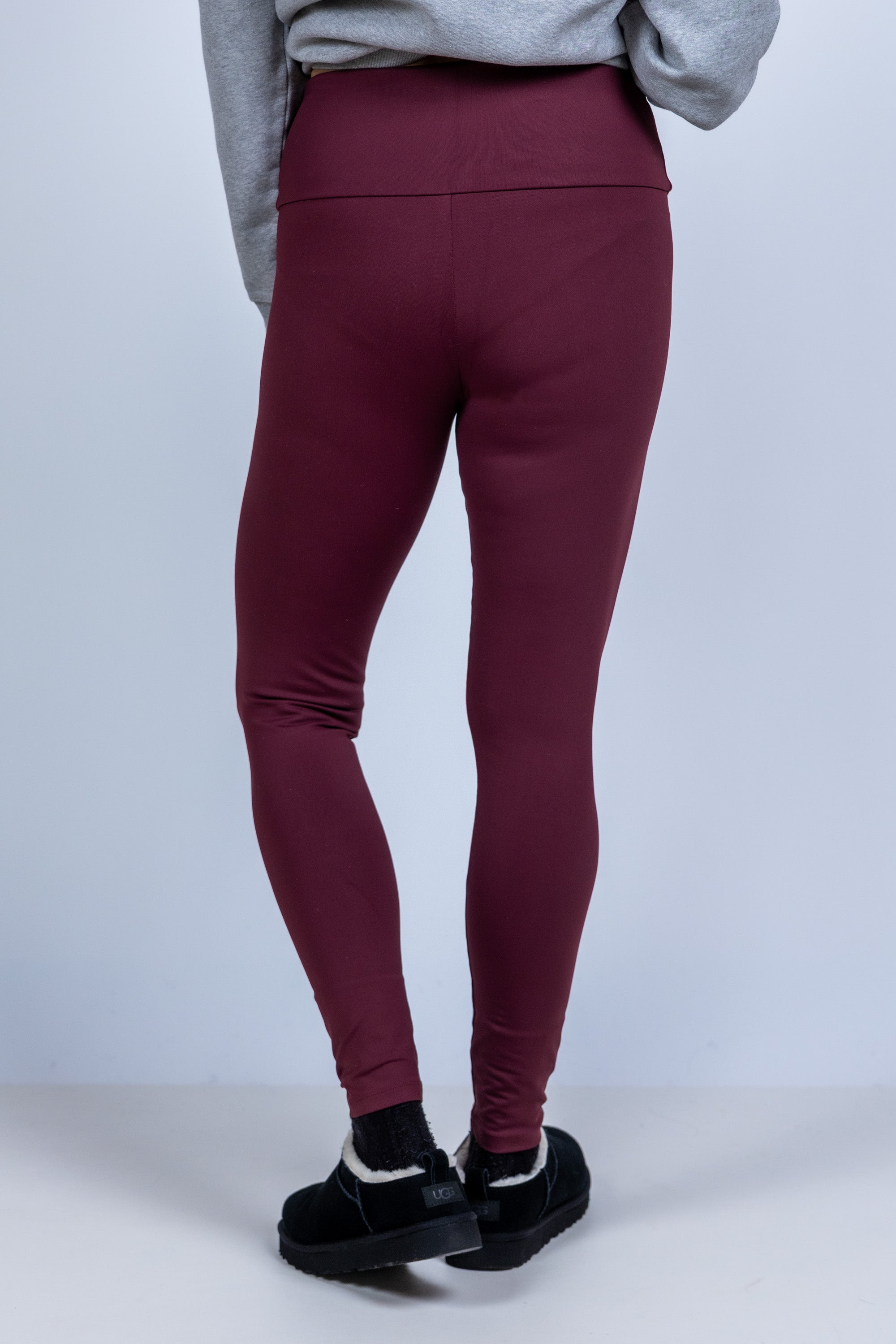 Legging met hoge taille - Donkerbordeaux