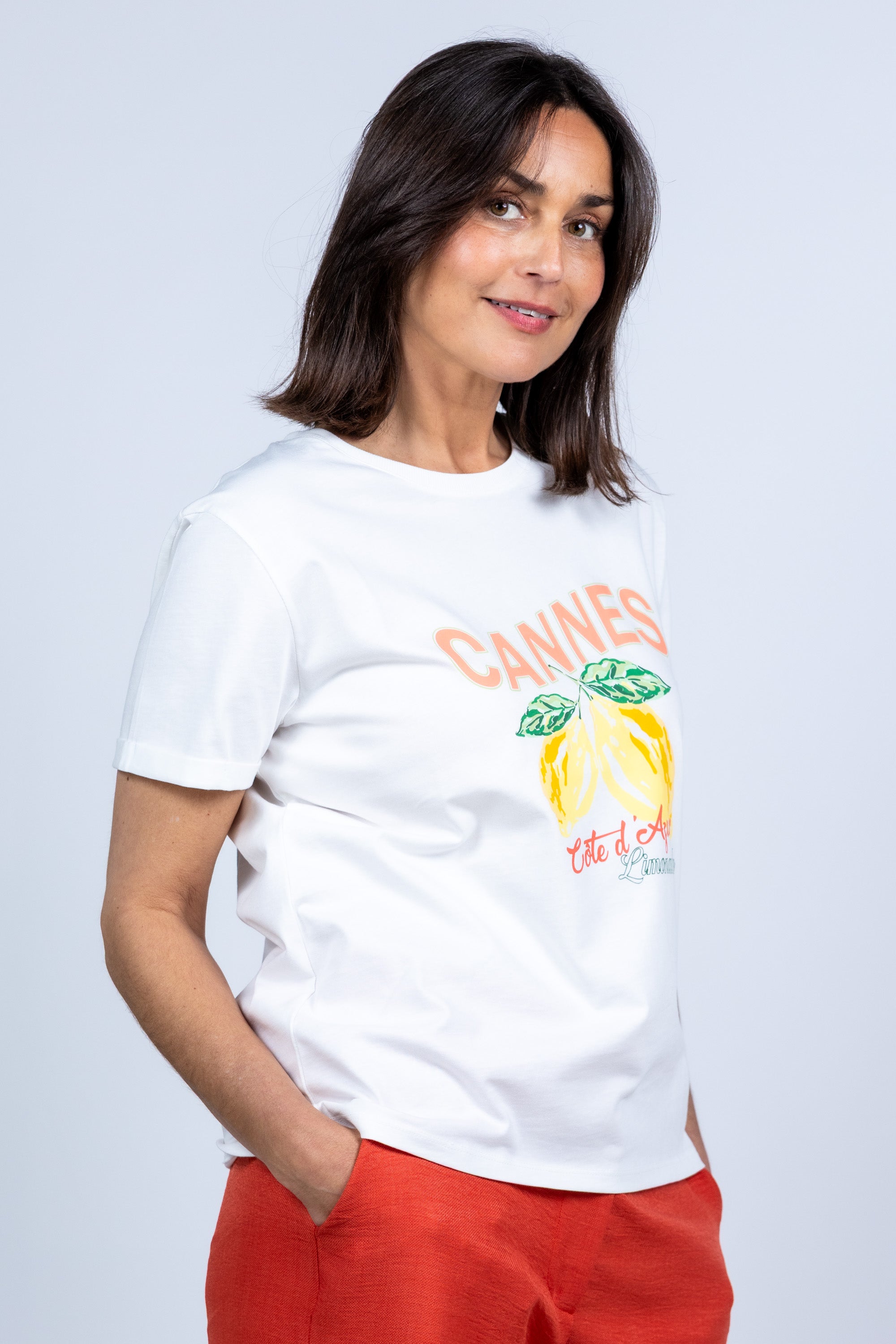 T-shirt met print - Wit