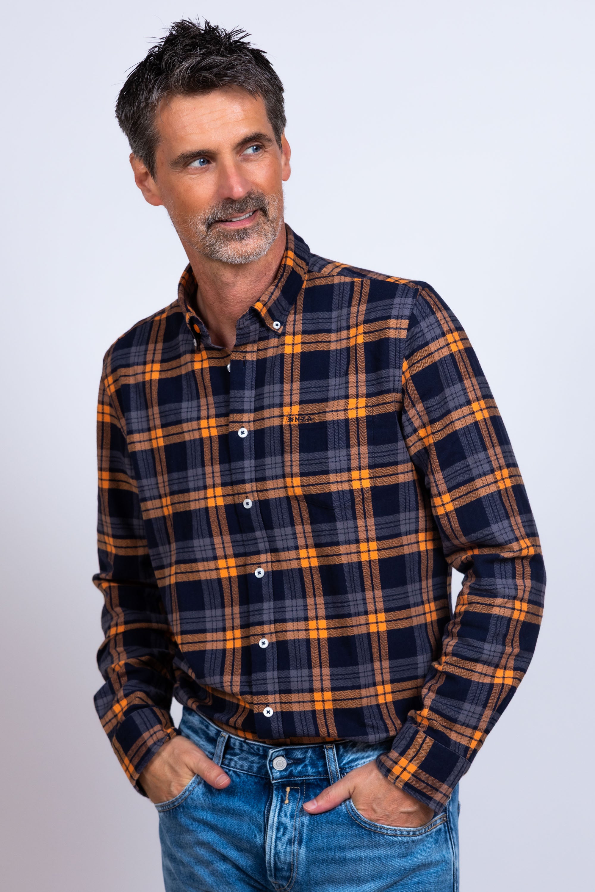 Overhemd met ruitpatroon - Oranje