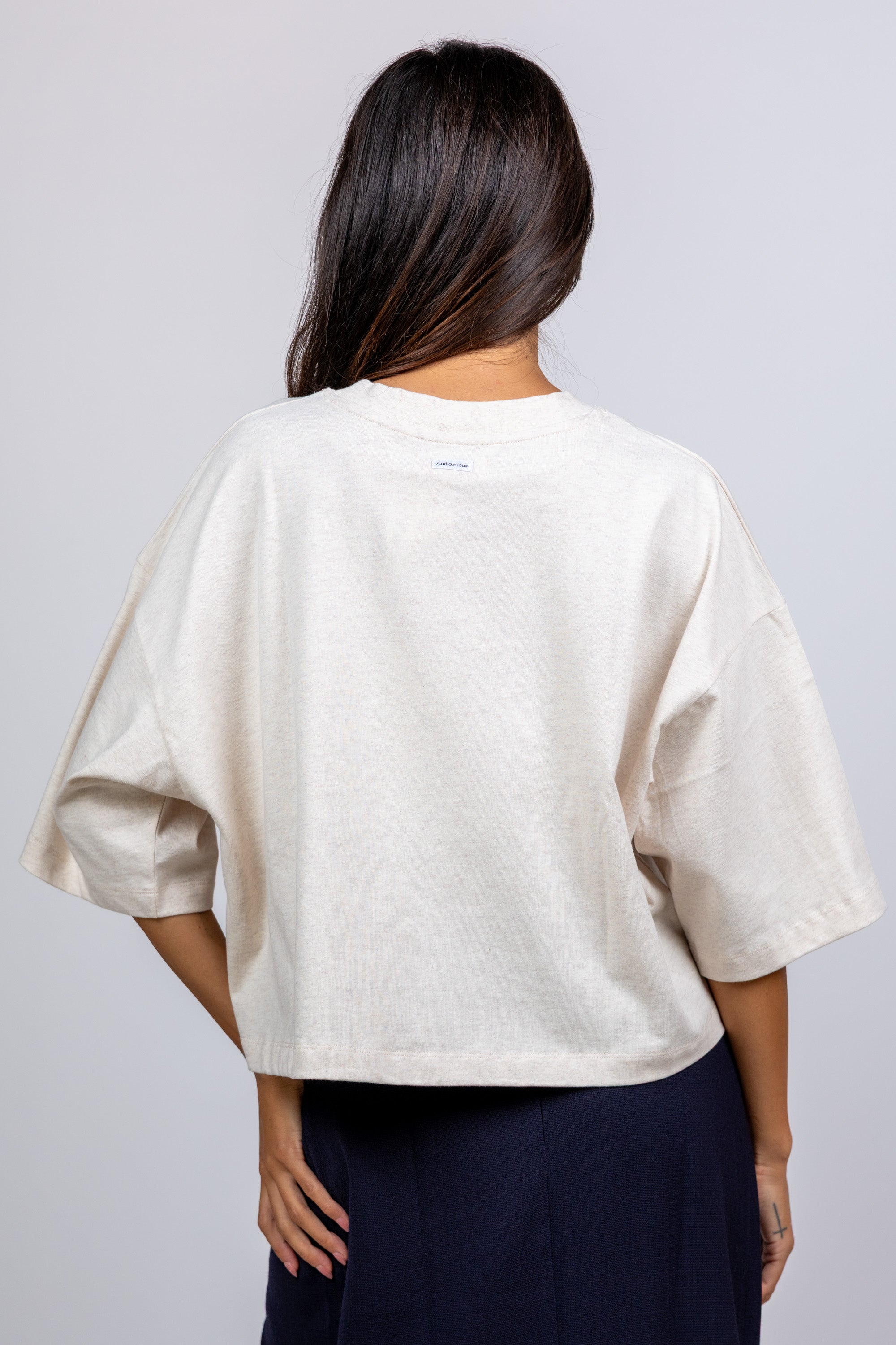 T-shirt met korte mouwen - Beige
