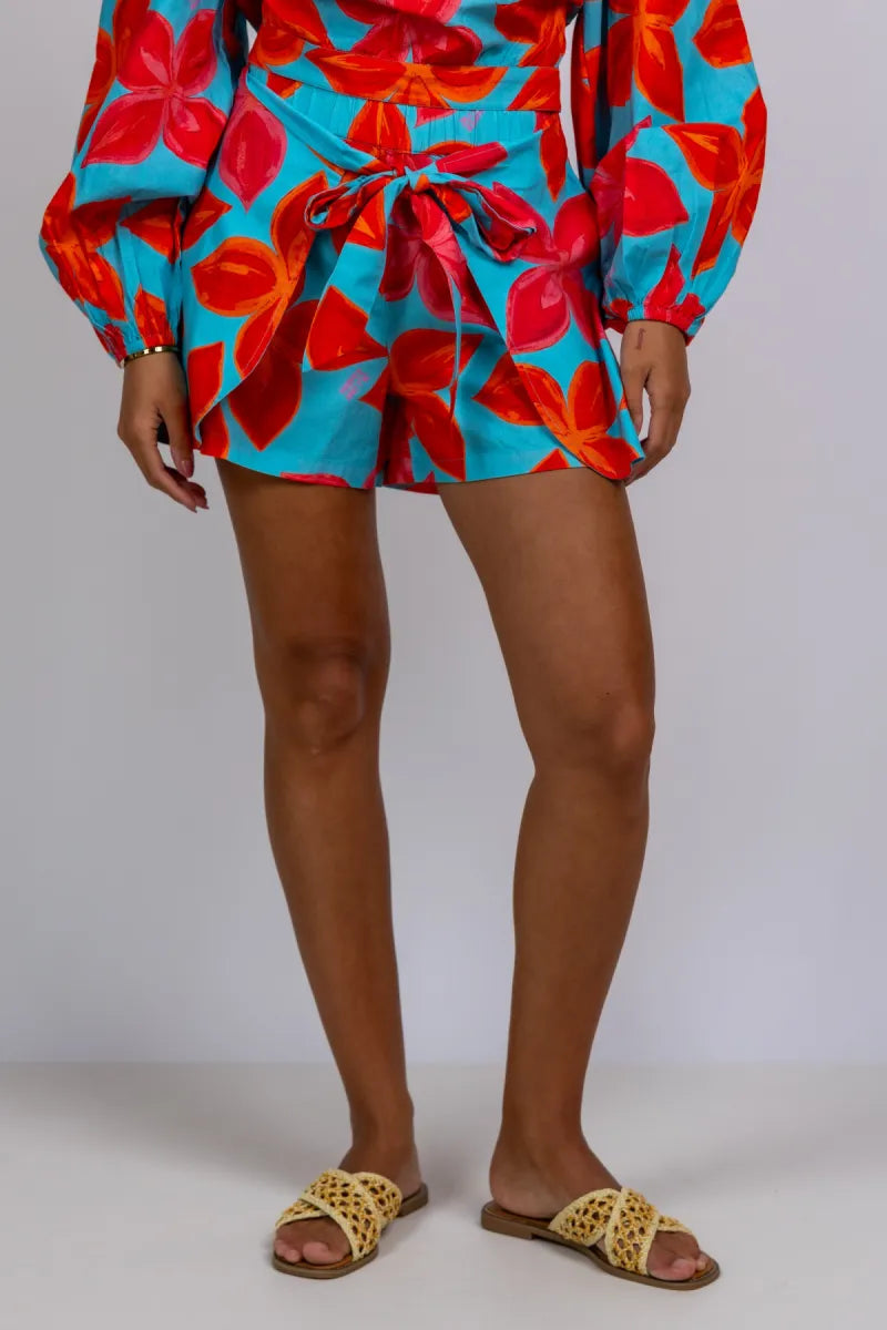 HARPER & YVE HARPER & YVE HS6C104 Short met strik - Aqua