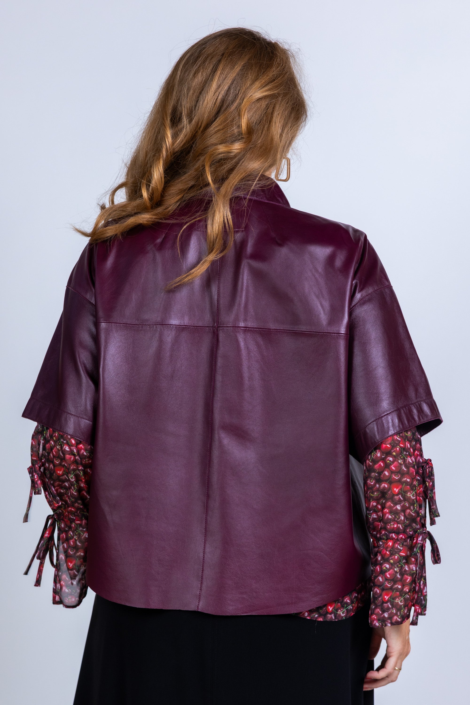 Jasje met korte mouwen - Burgundy