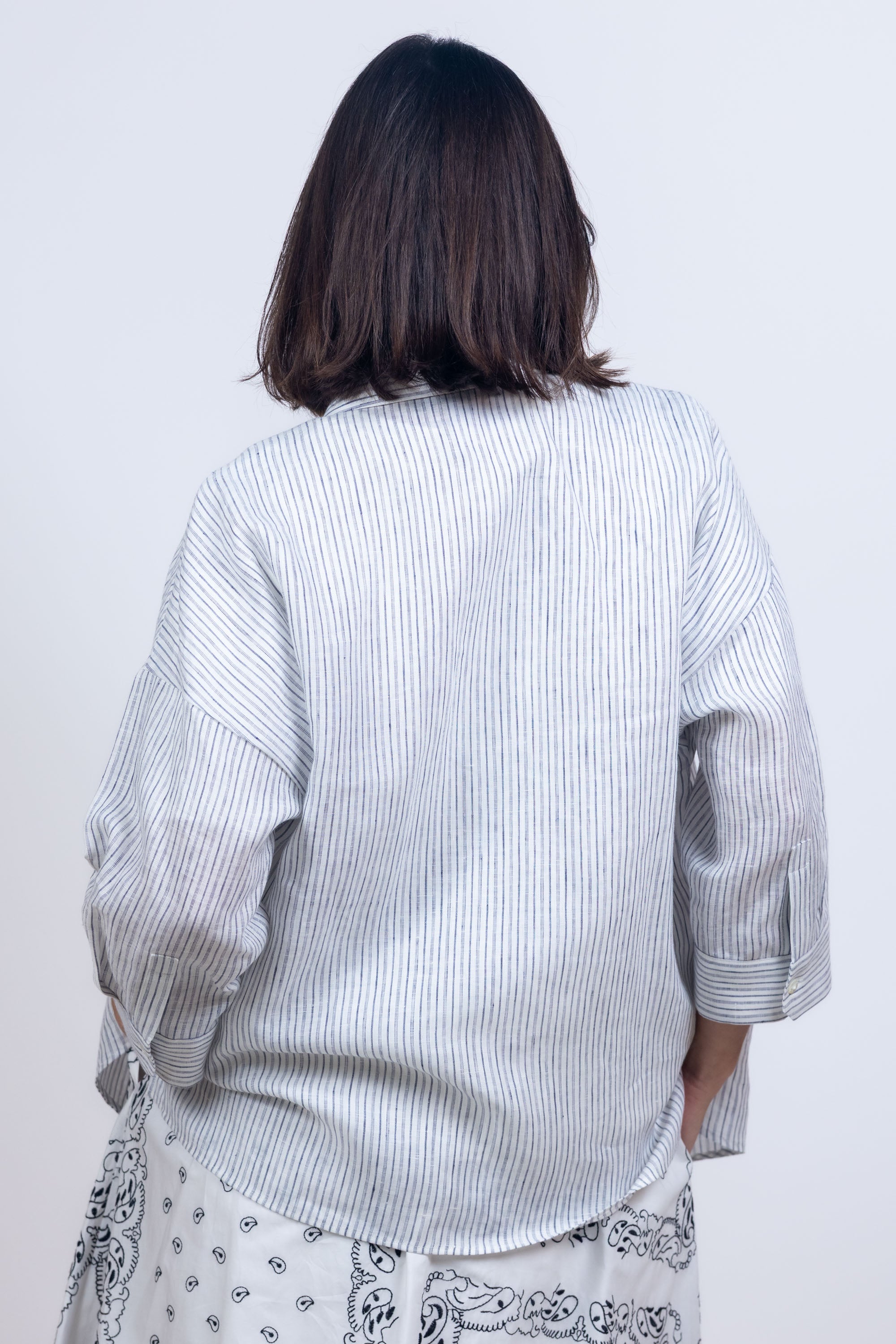 Blouse met strepen - Marine