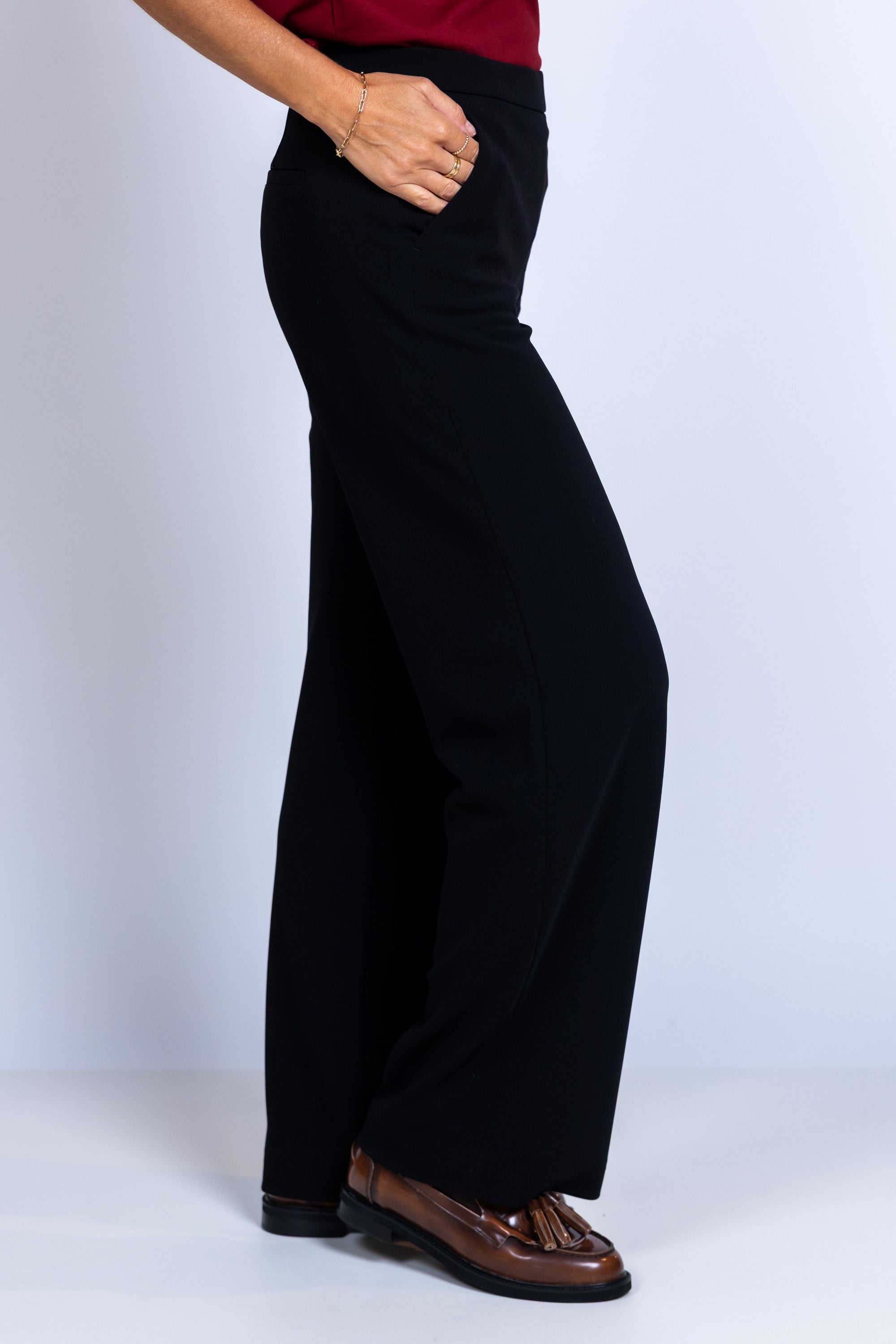 Wijde pantalon - Zwart