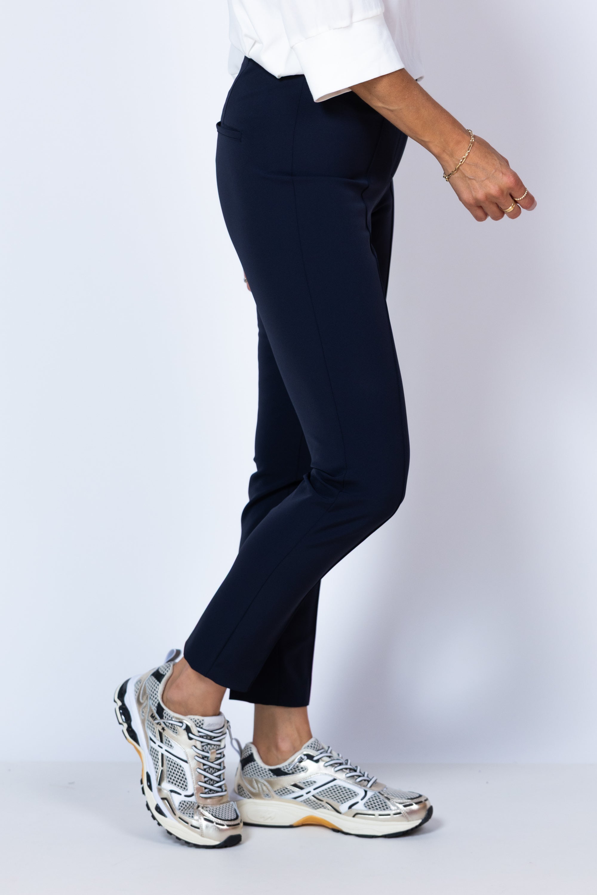 Broek met elastiek - Marine
