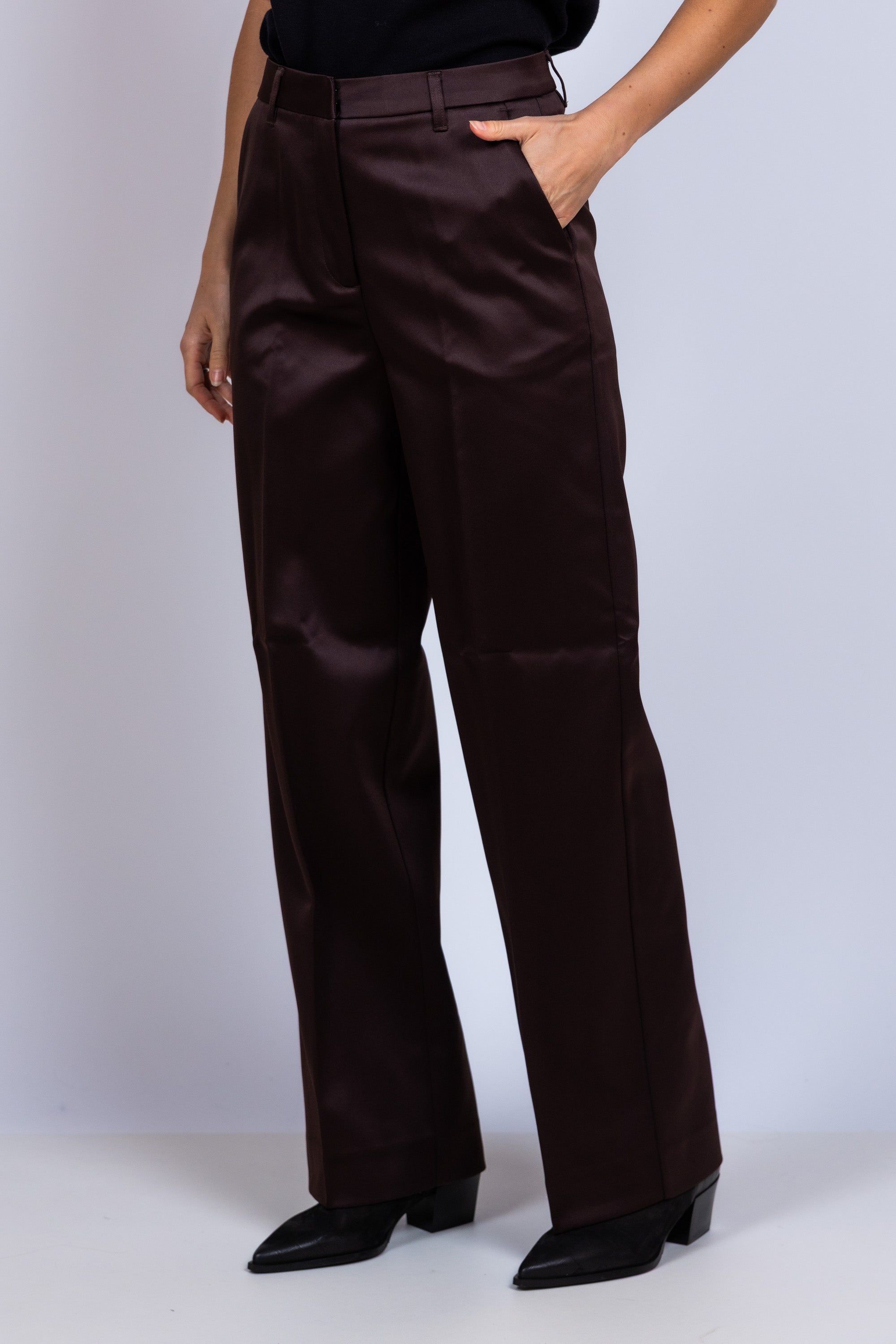 Broek met rechte pijpen - Bruin