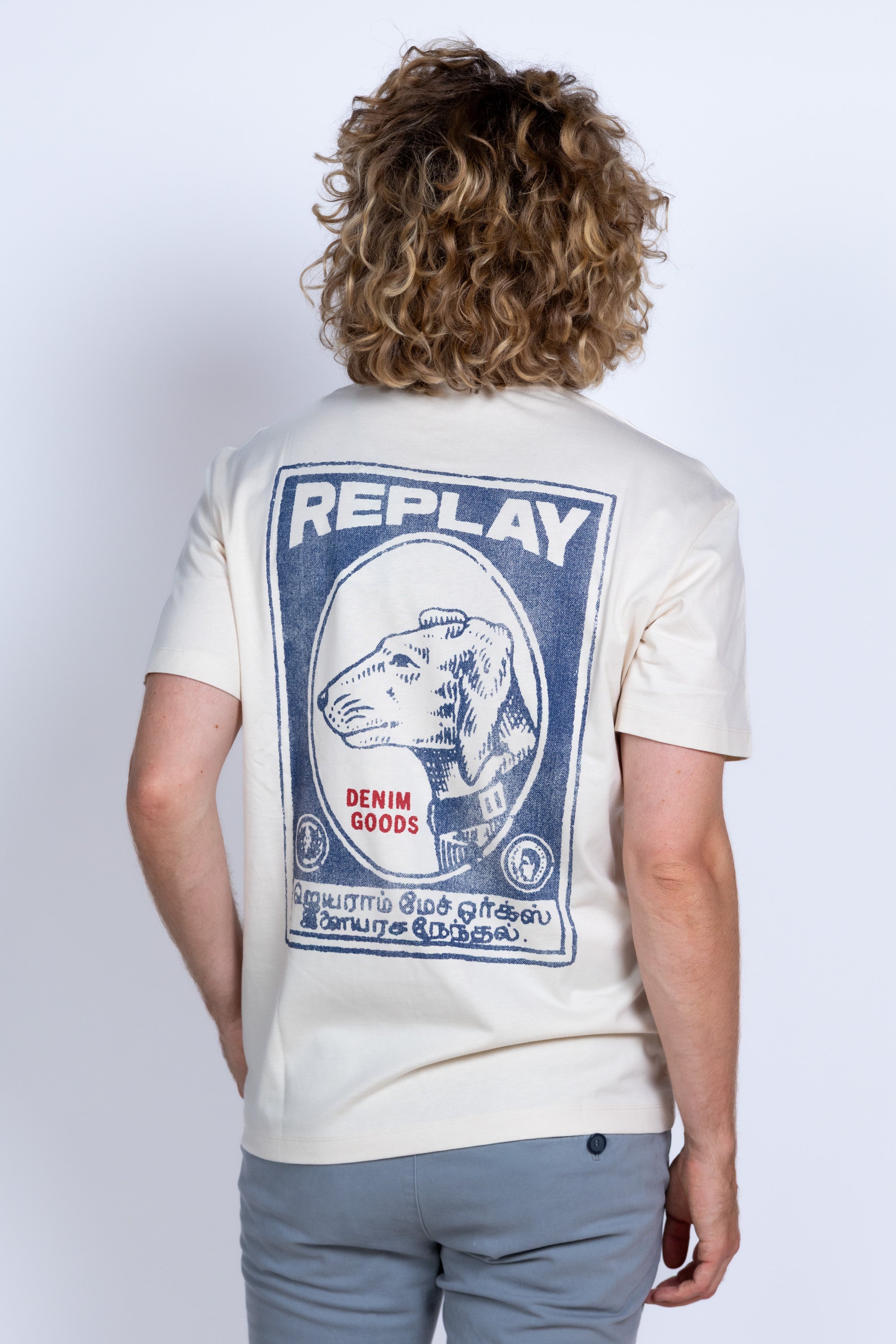 T-shirt met print - Ecru