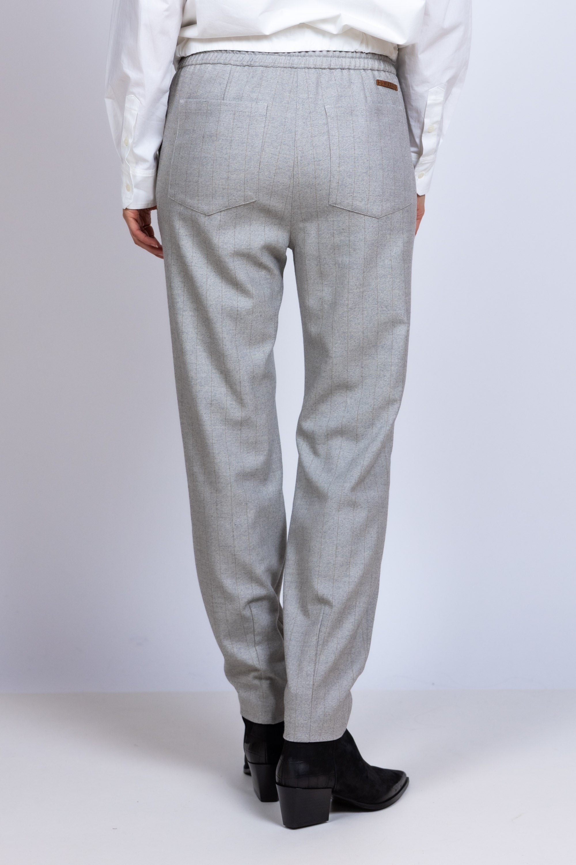 Broek met krijtstreep - Lichtgrijs