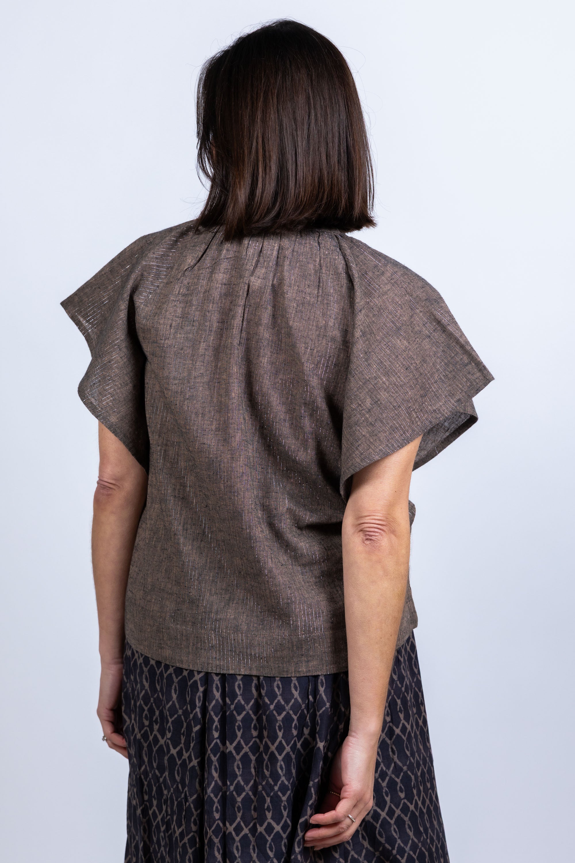 Top met korte mouwen - Taupe