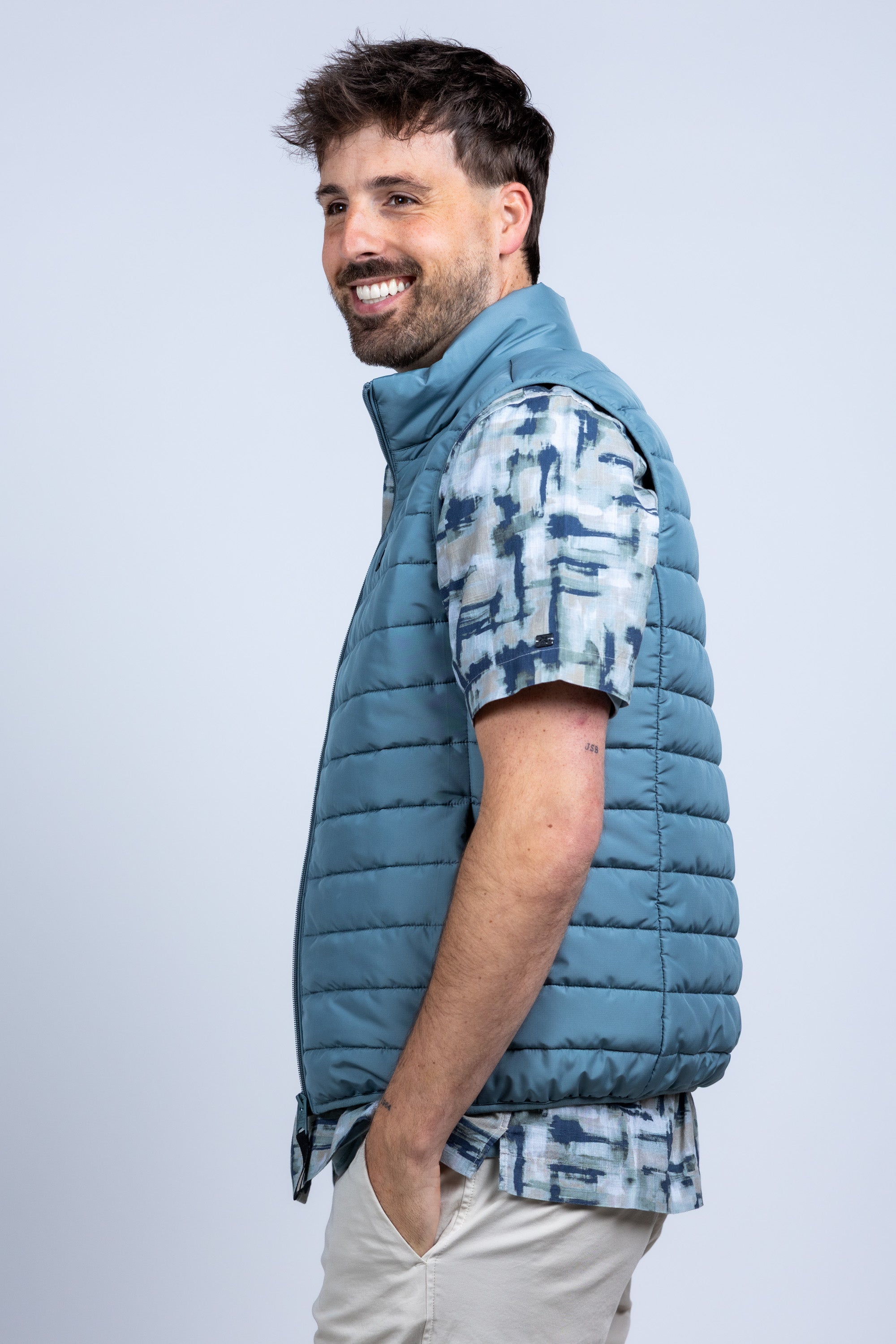 Bodywarmer - Grijs/groen