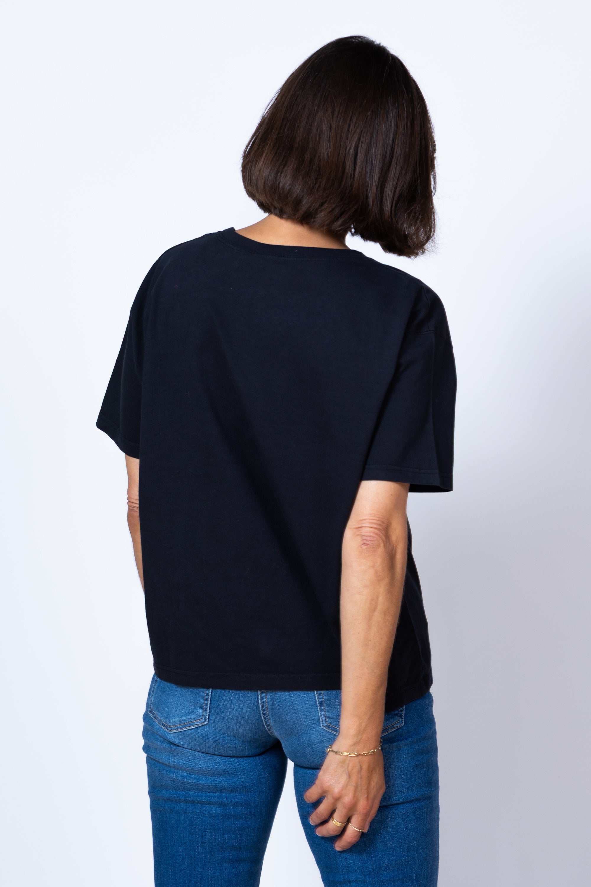 T-shirt met ronde hals - Zwart